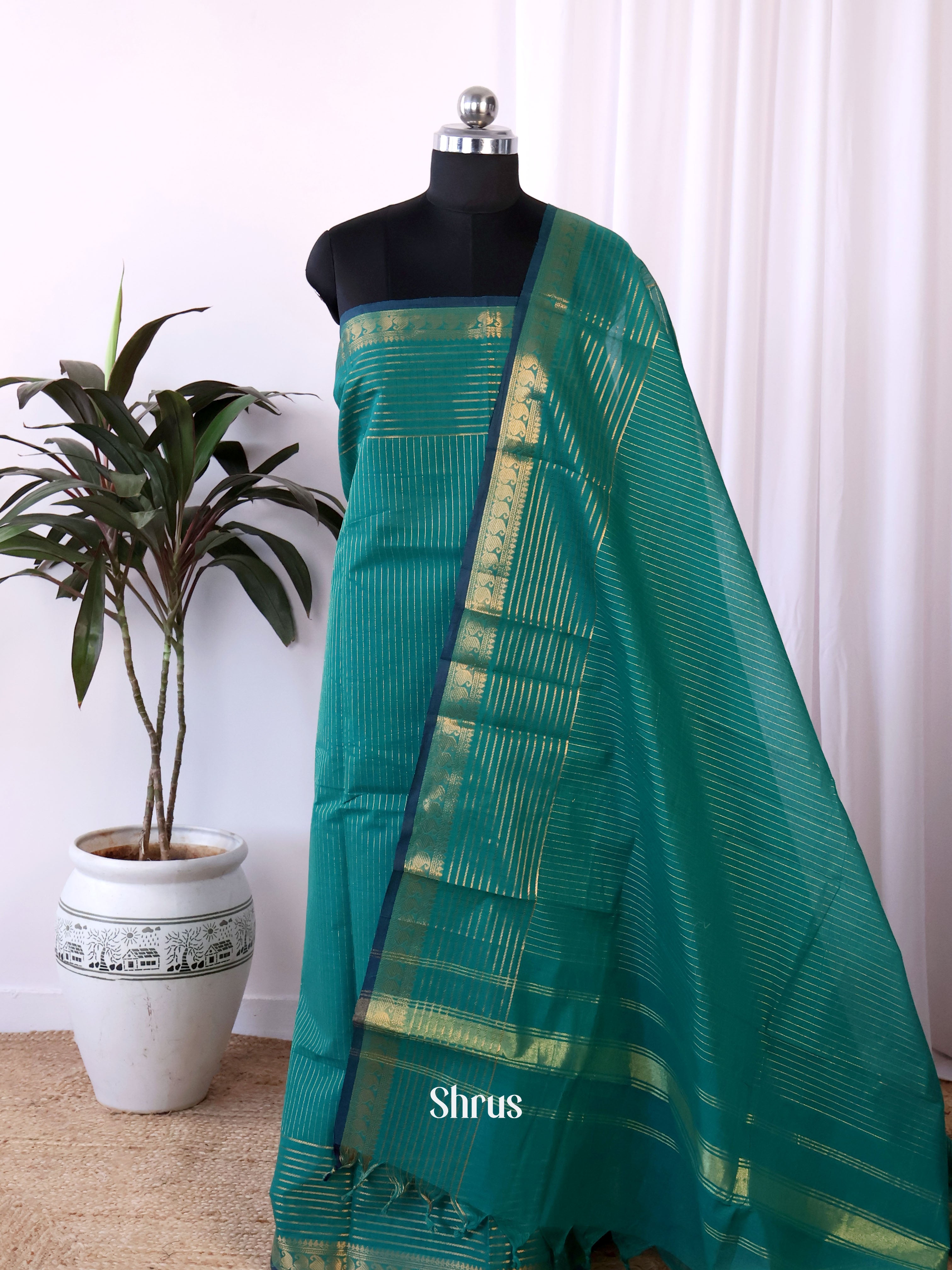 CJS18266 - chettinad top & dupatta combo - Shop on Shrus.com