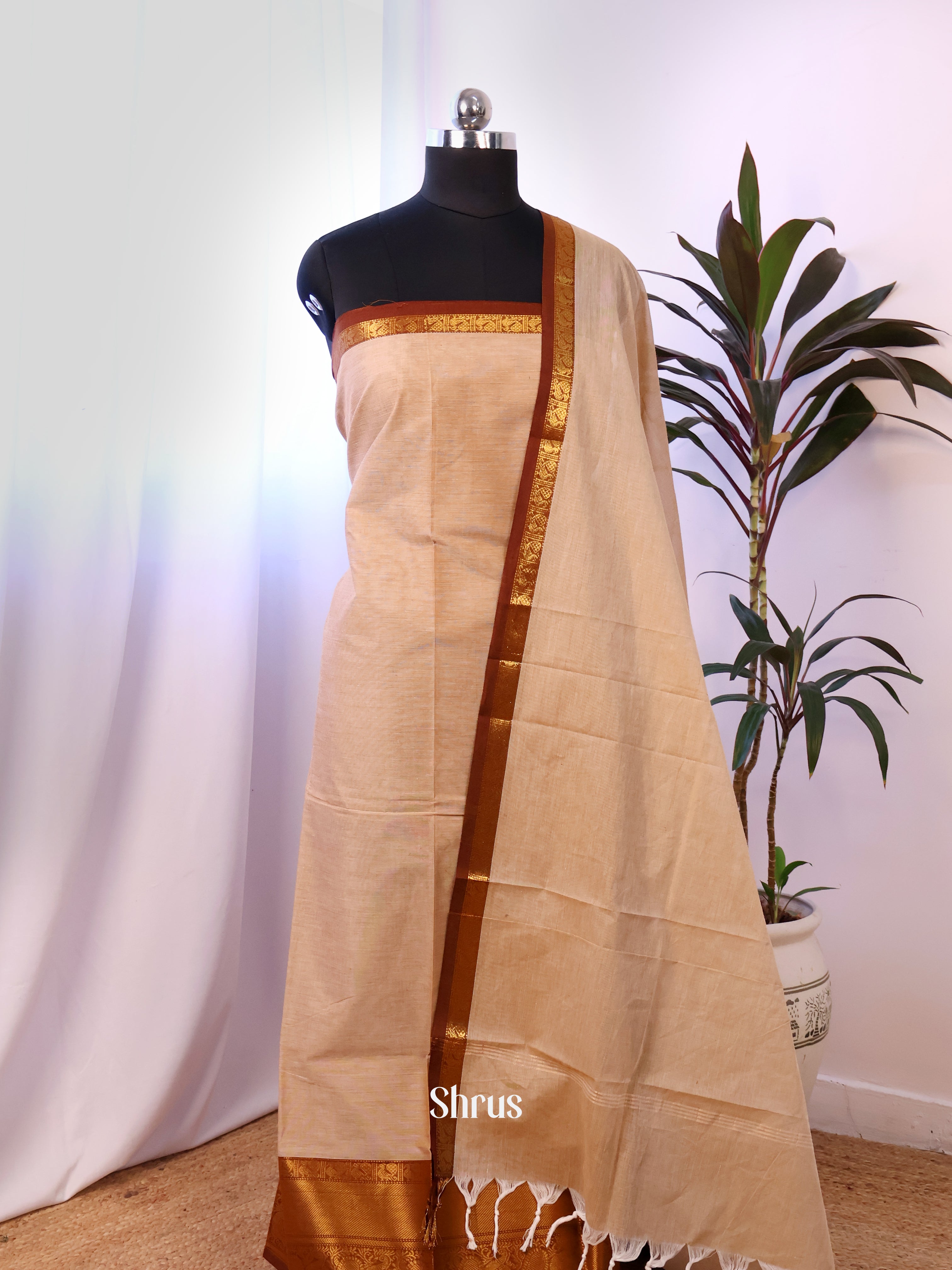 CJS18278 - chettinad top & dupatta combo - Shop on Shrus.com