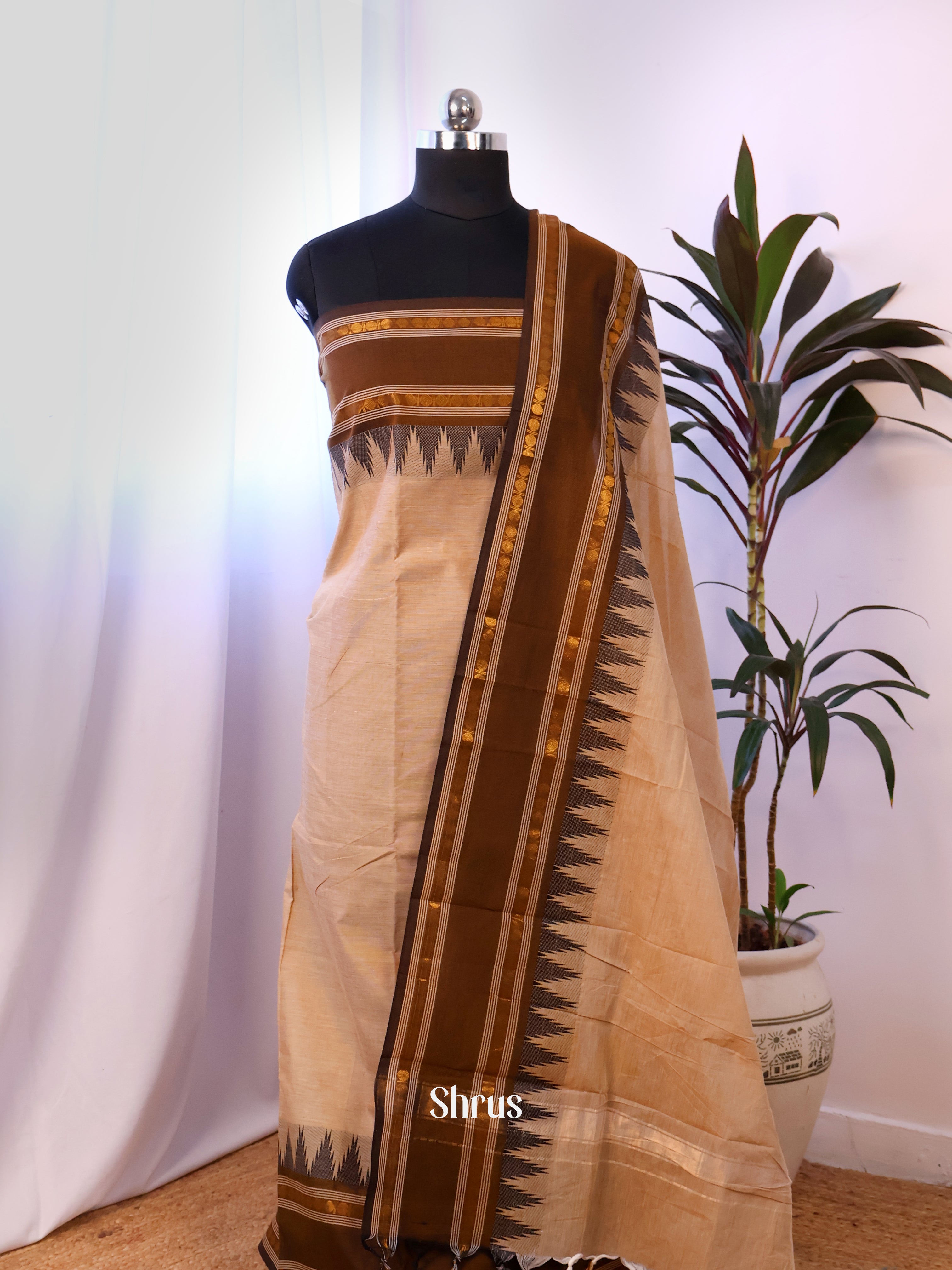 CJS18279 - chettinad top & dupatta combo - Shop on Shrus.com