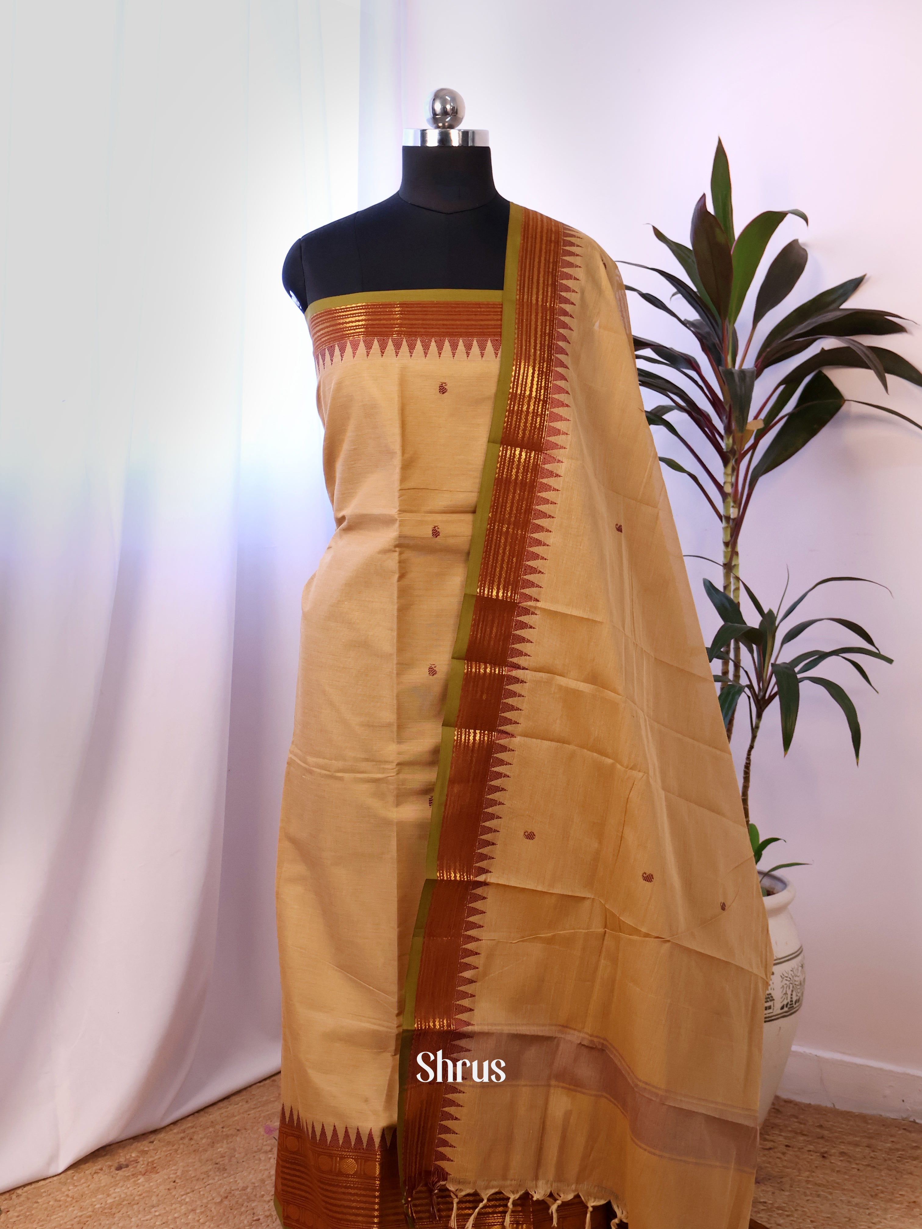 CJS18280 - chettinad top & dupatta combo - Shop on Shrus.com