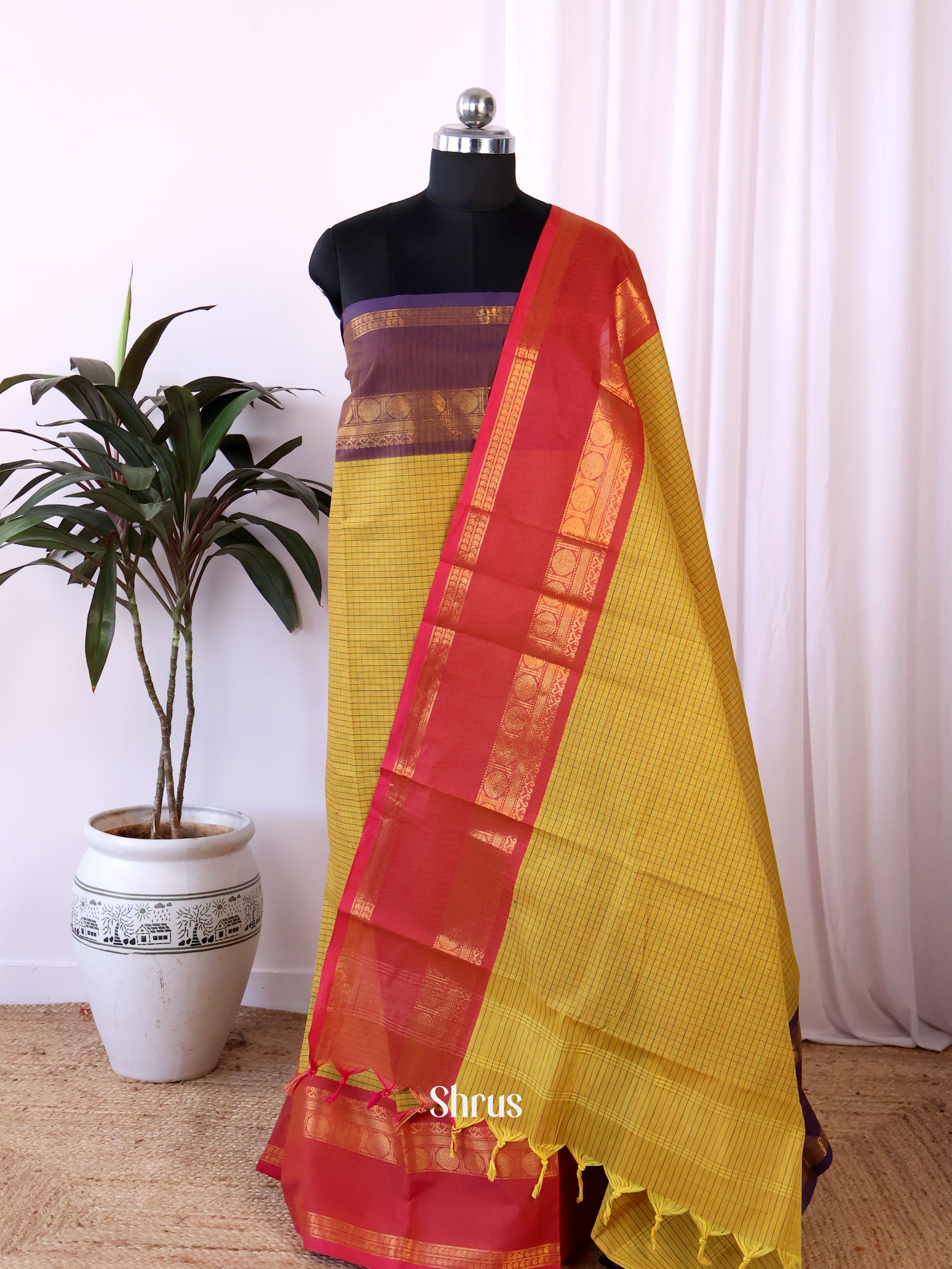 CJS18293 - chettinad top & dupatta combo - Shop on Shrus.com