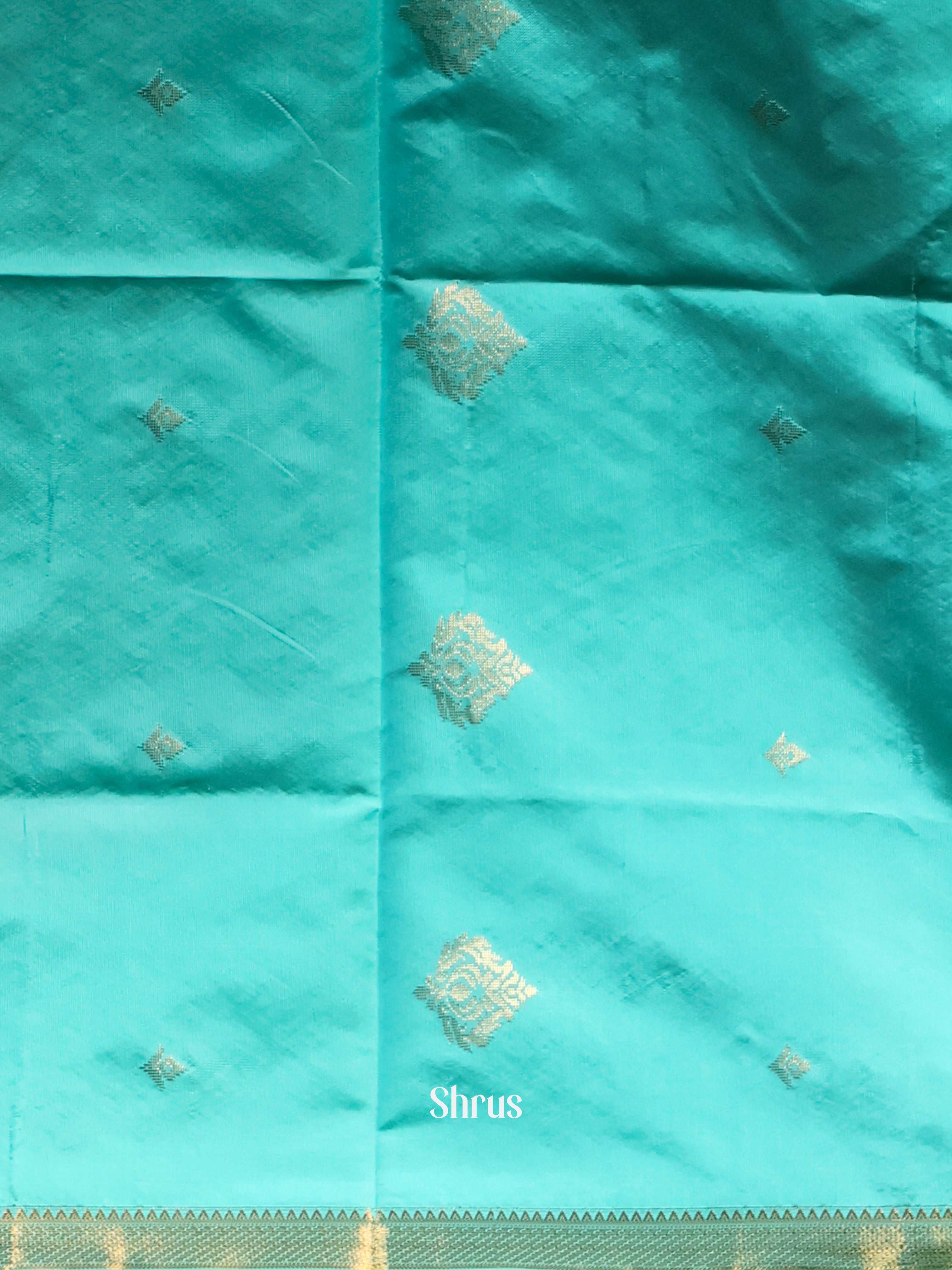 Teal Green & Mustard- semi softsilk salwar - Shop on Shrus.com
