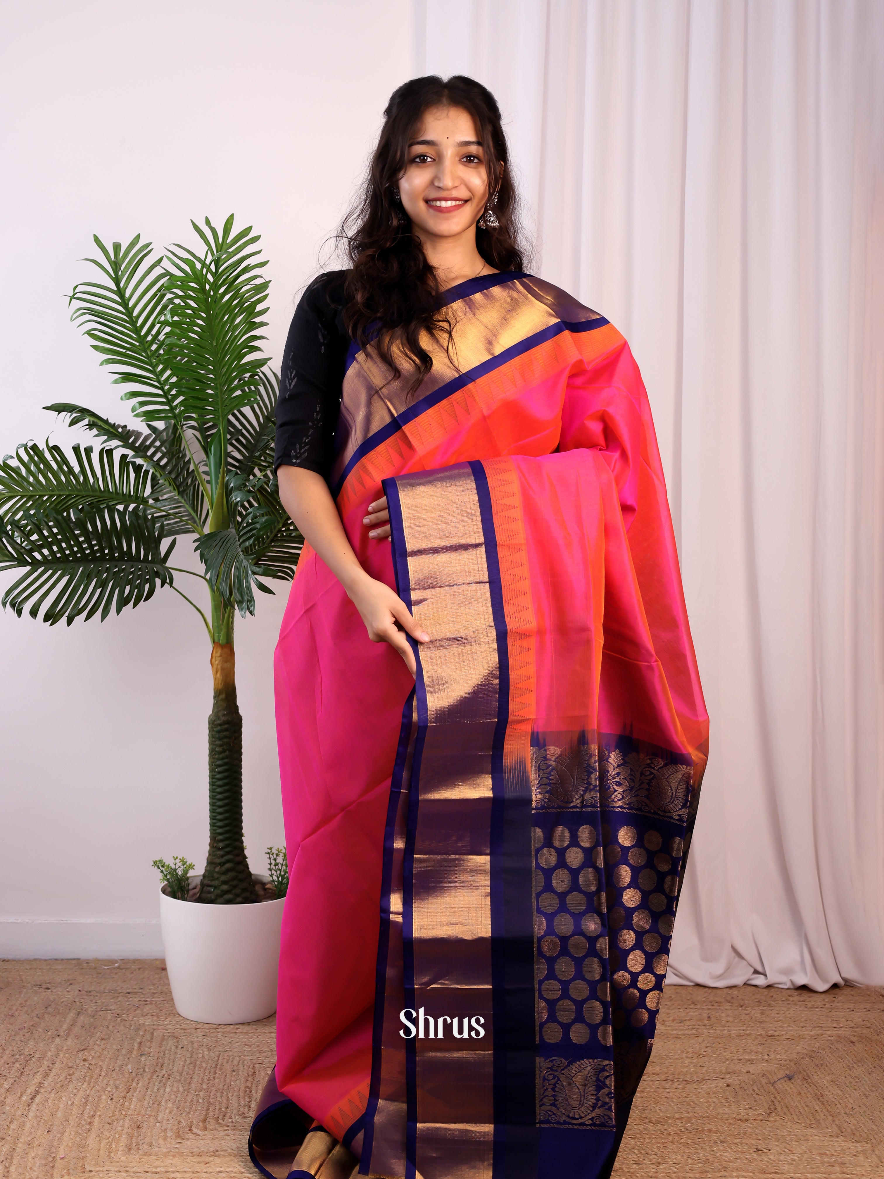 CJS21069 - Silk Cotton Saree - Shop on Shrus.com