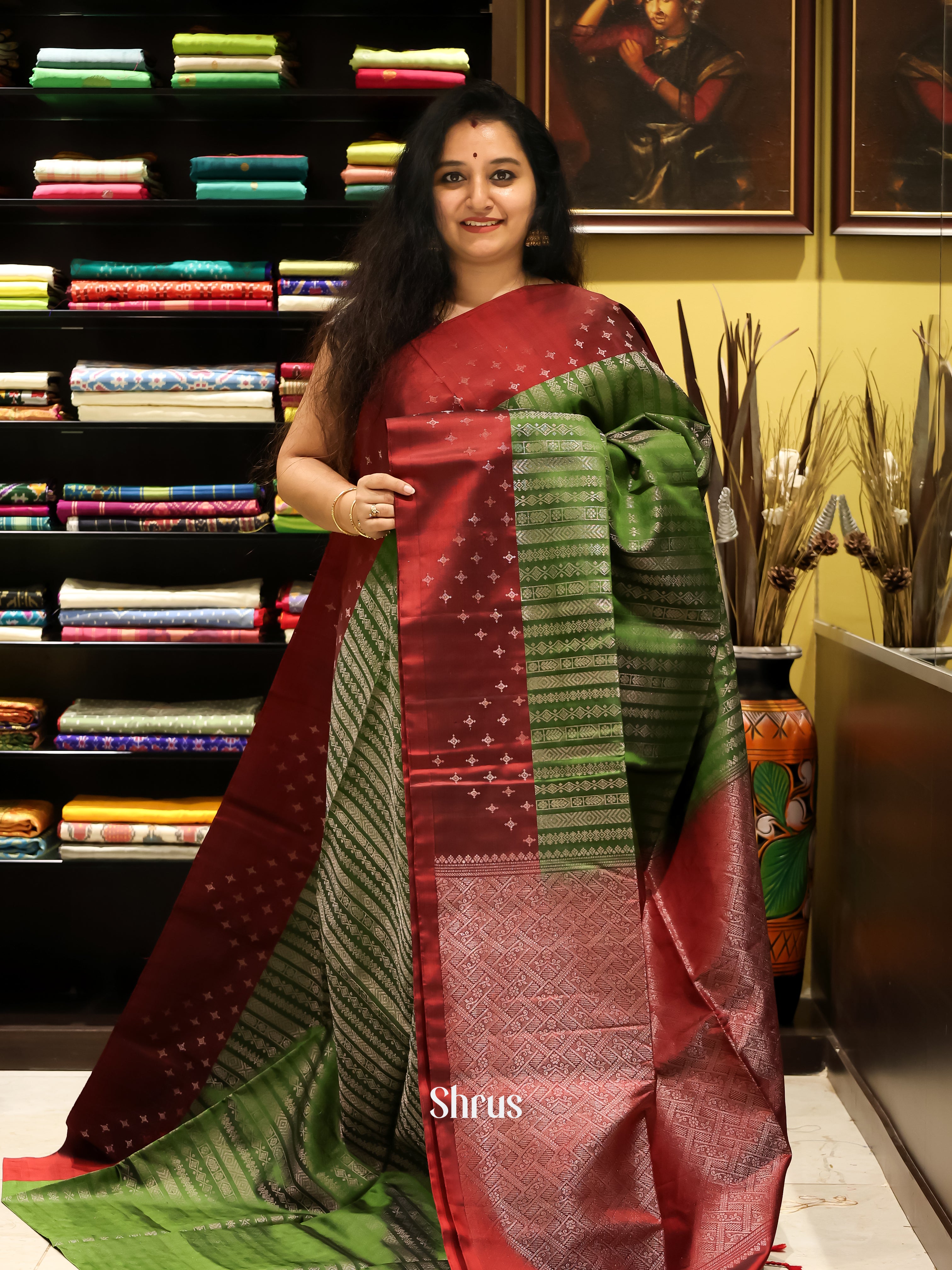 CJS21110 - Soft silk Saree - Shop on Shrus.com
