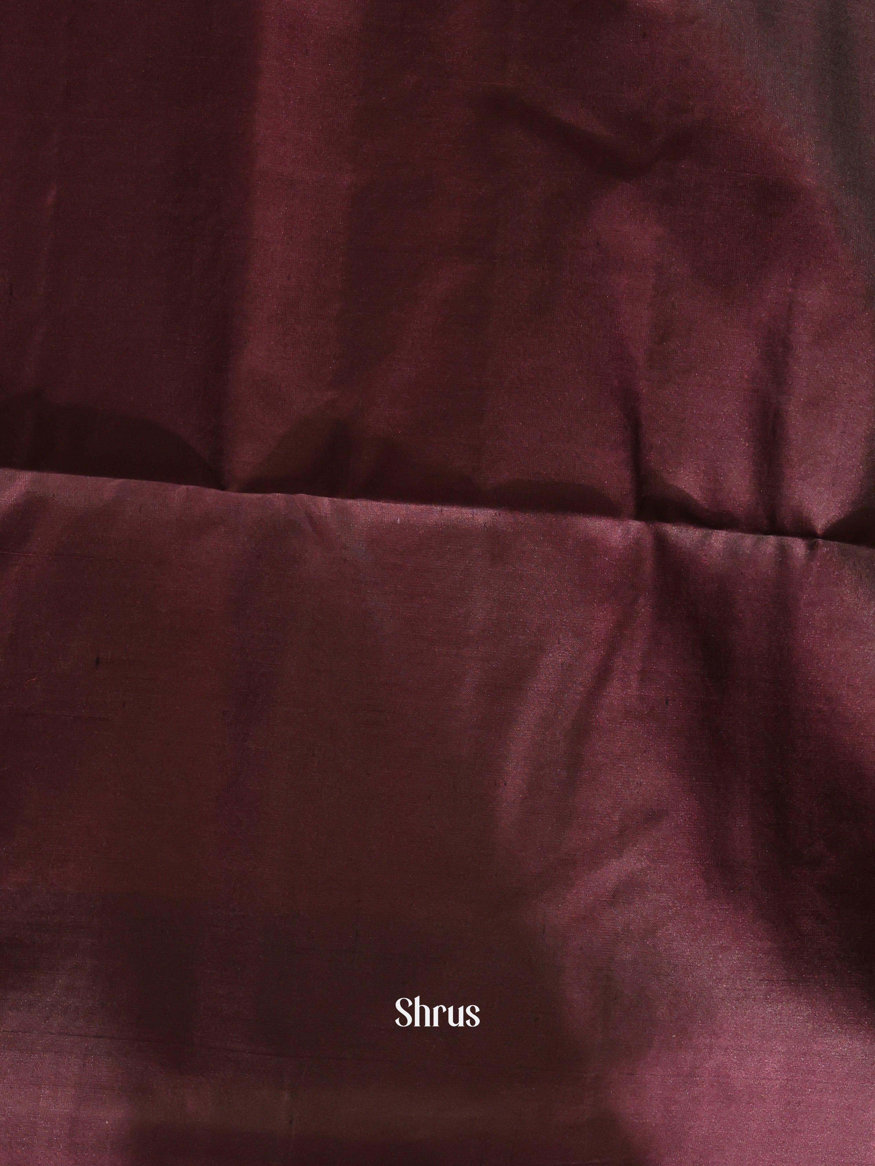 Dark Purple & Brown- Soft silk Saree - Shop on Shrus.com