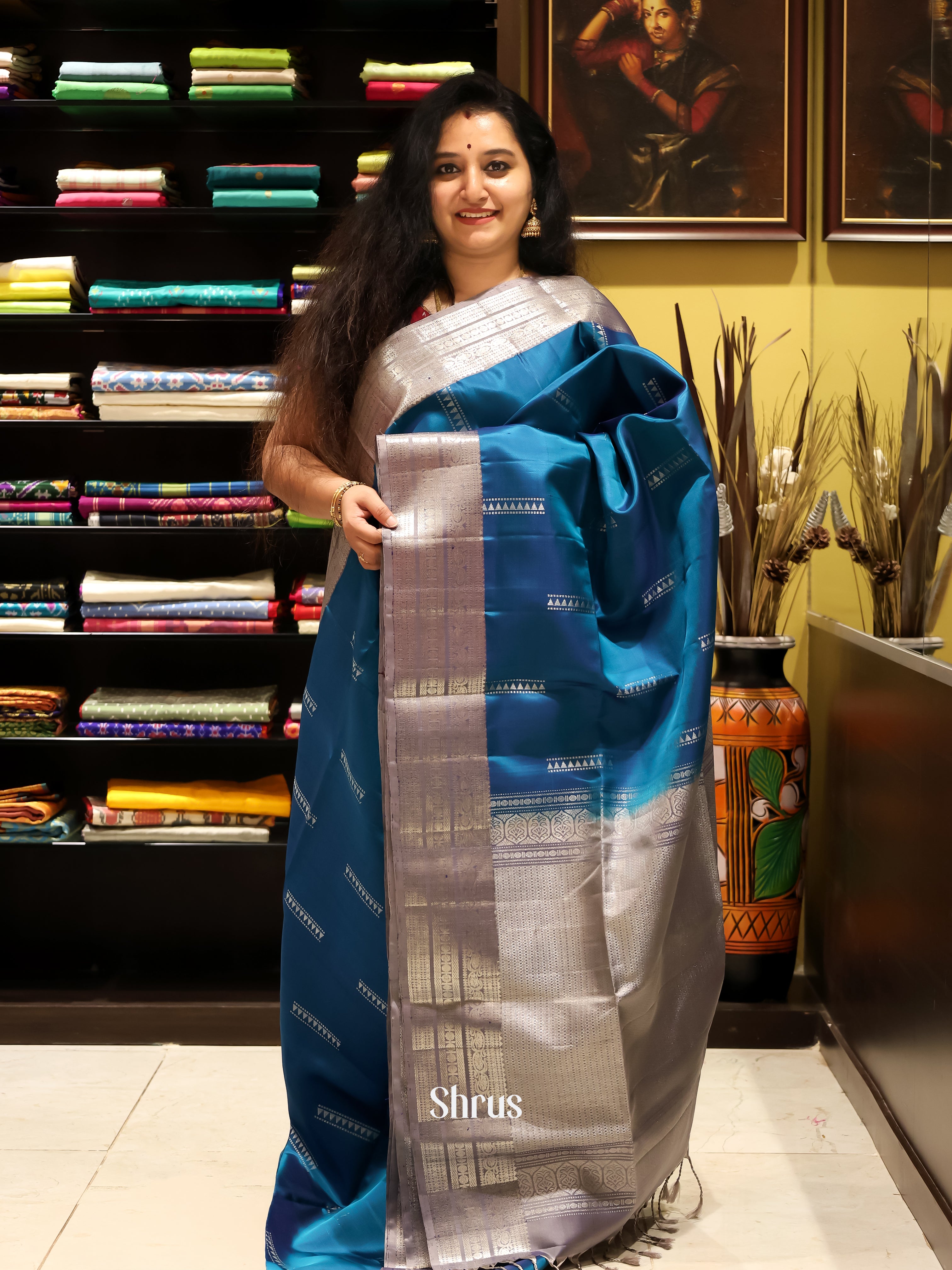 CJS21130 - Soft silk Saree - Shop on Shrus.com