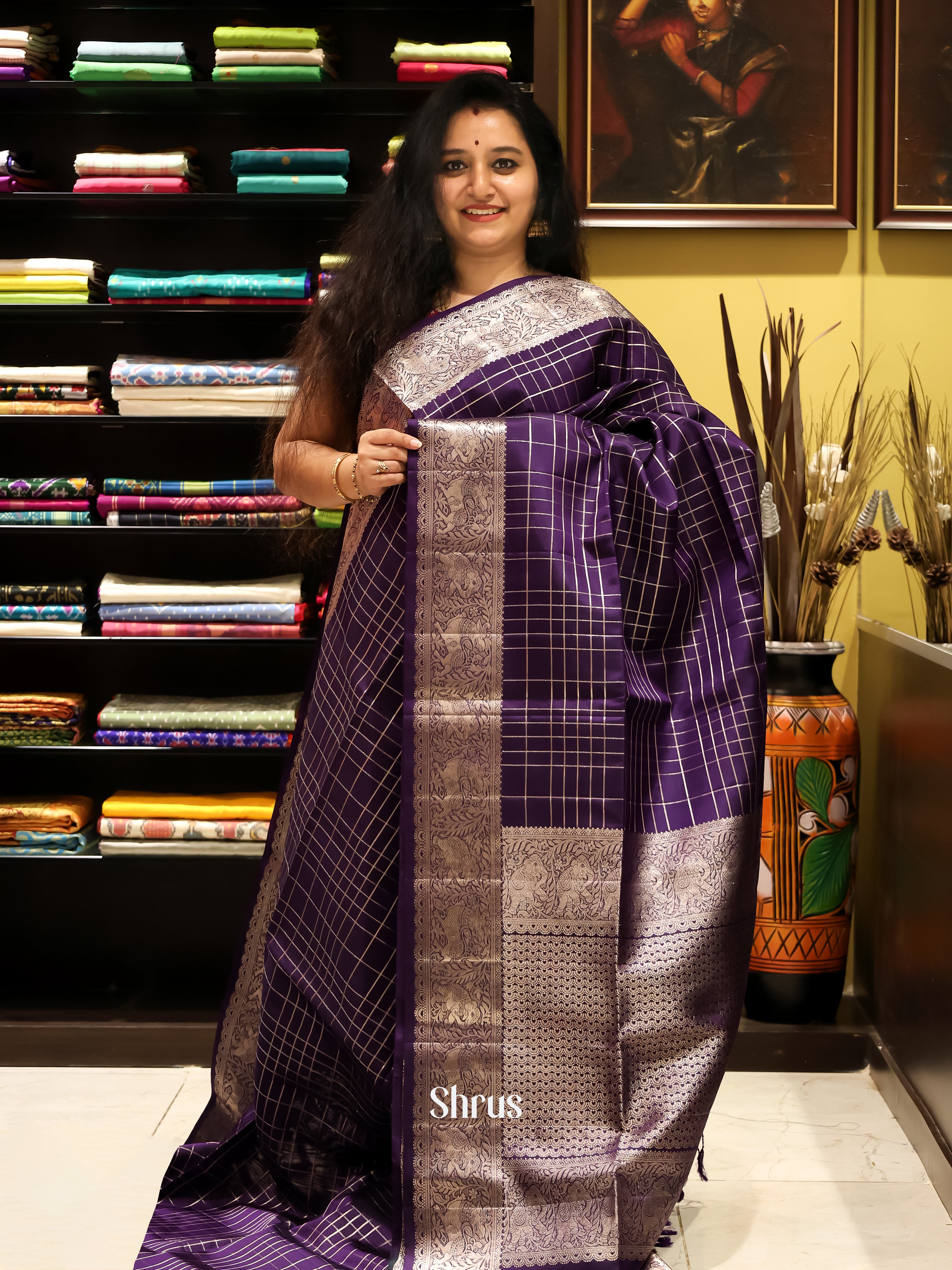 CJS21133 - Soft silk Saree - Shop on Shrus.com