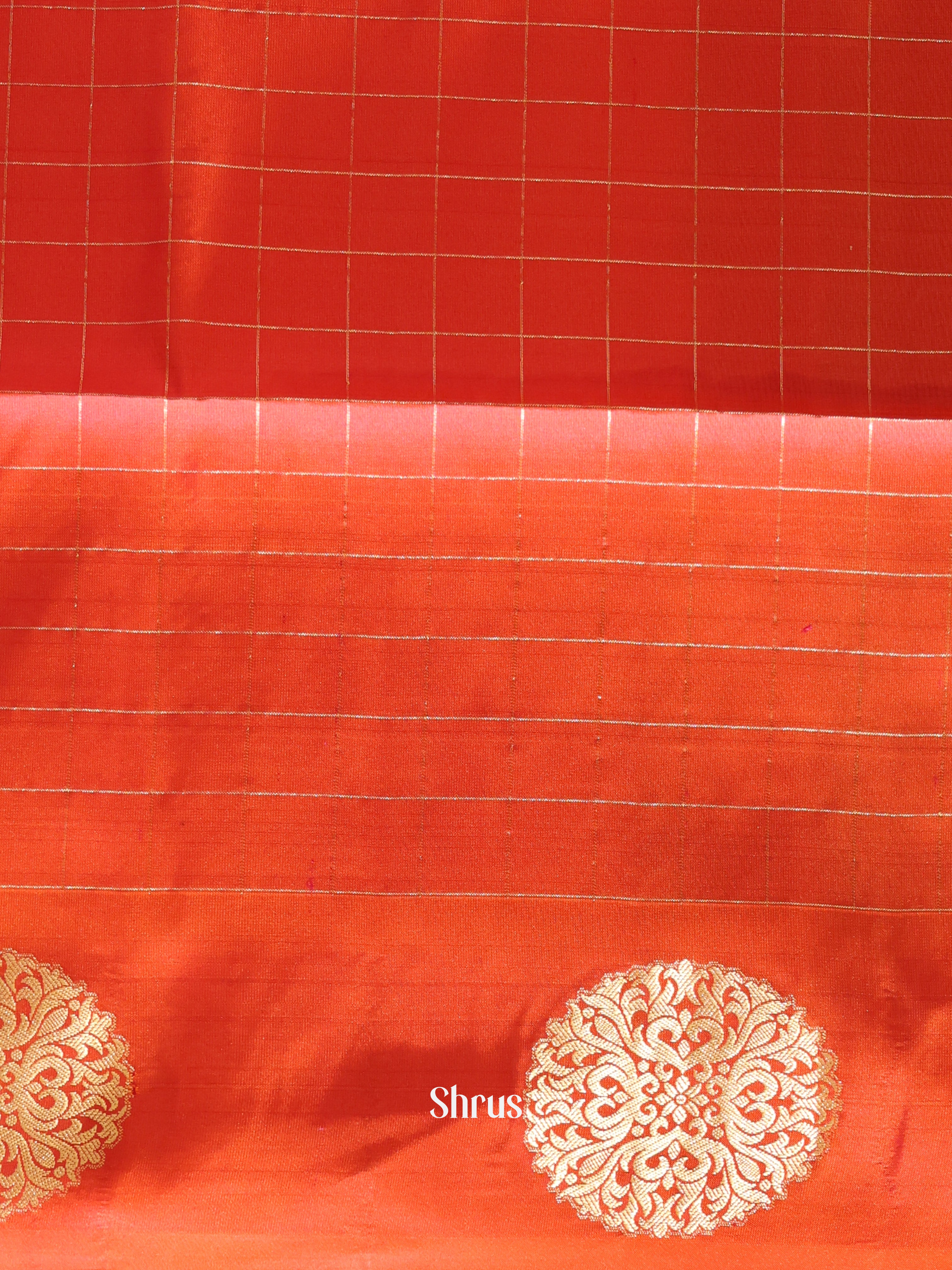 Green & Orangish Pink - Soft silk Saree - Shop on Shrus.com