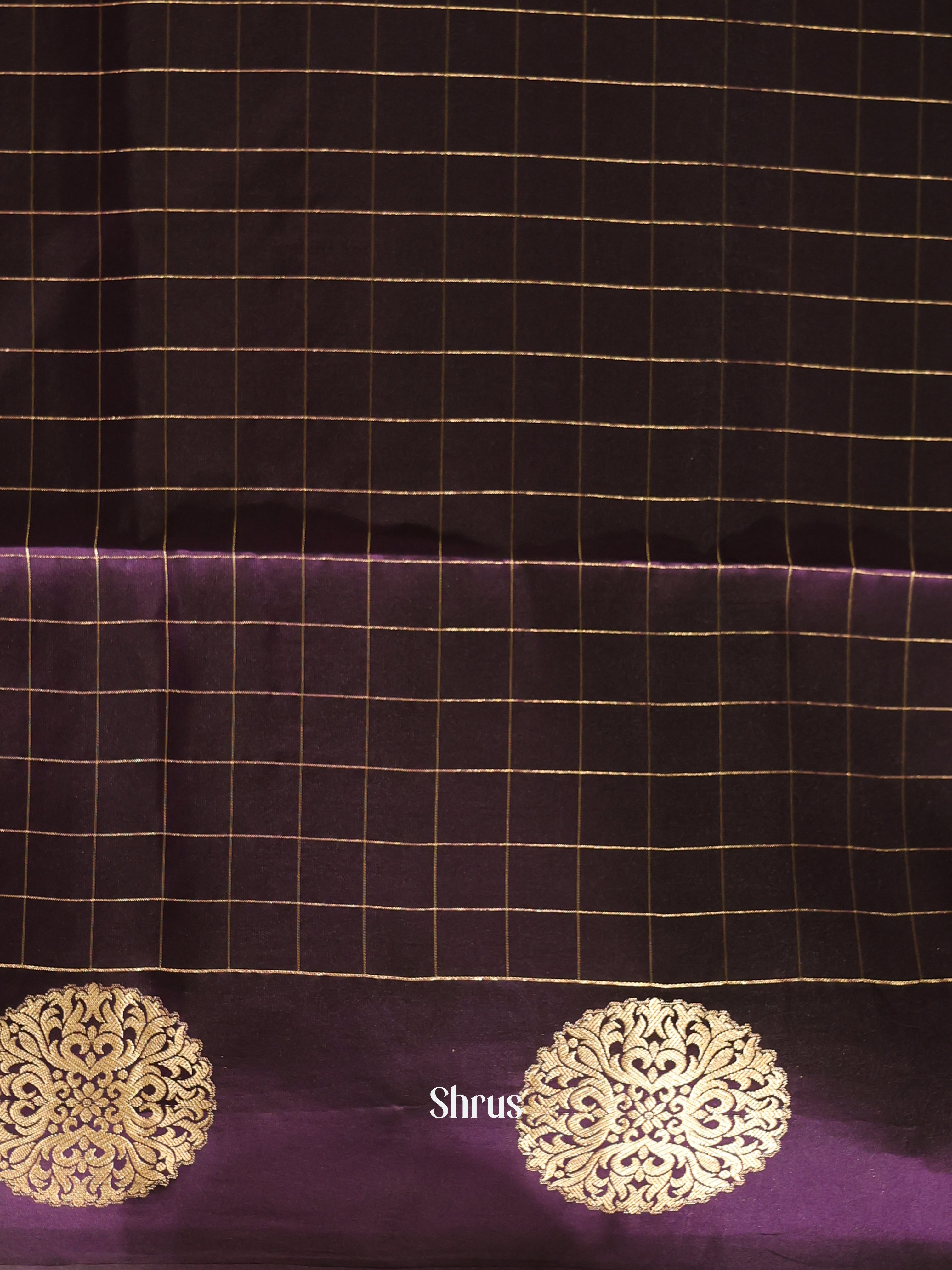 Blue & Violet - Soft silk Saree - Shop on Shrus.com