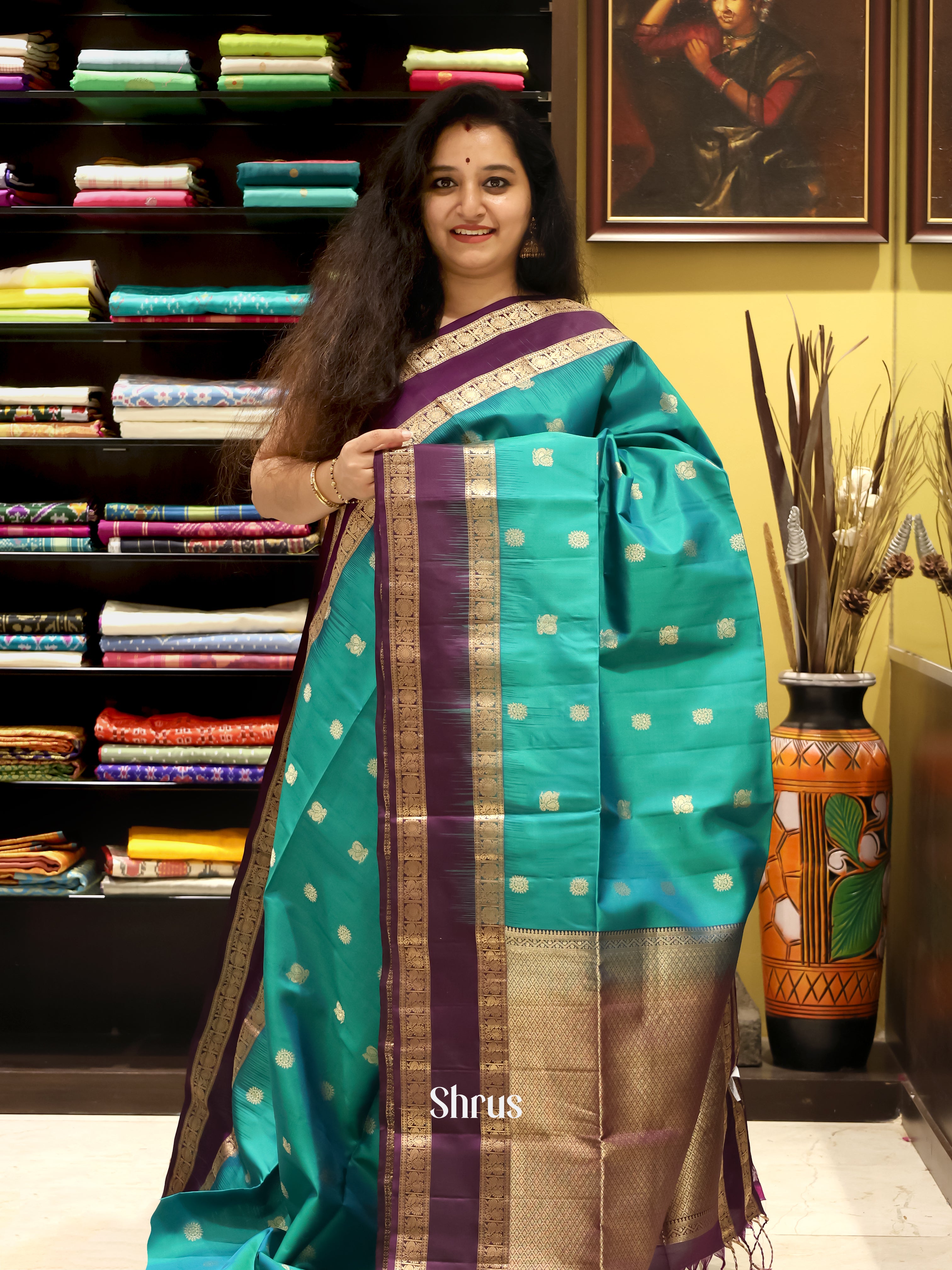 CJS21150 - Soft Silk Saree - Shop on Shrus.com