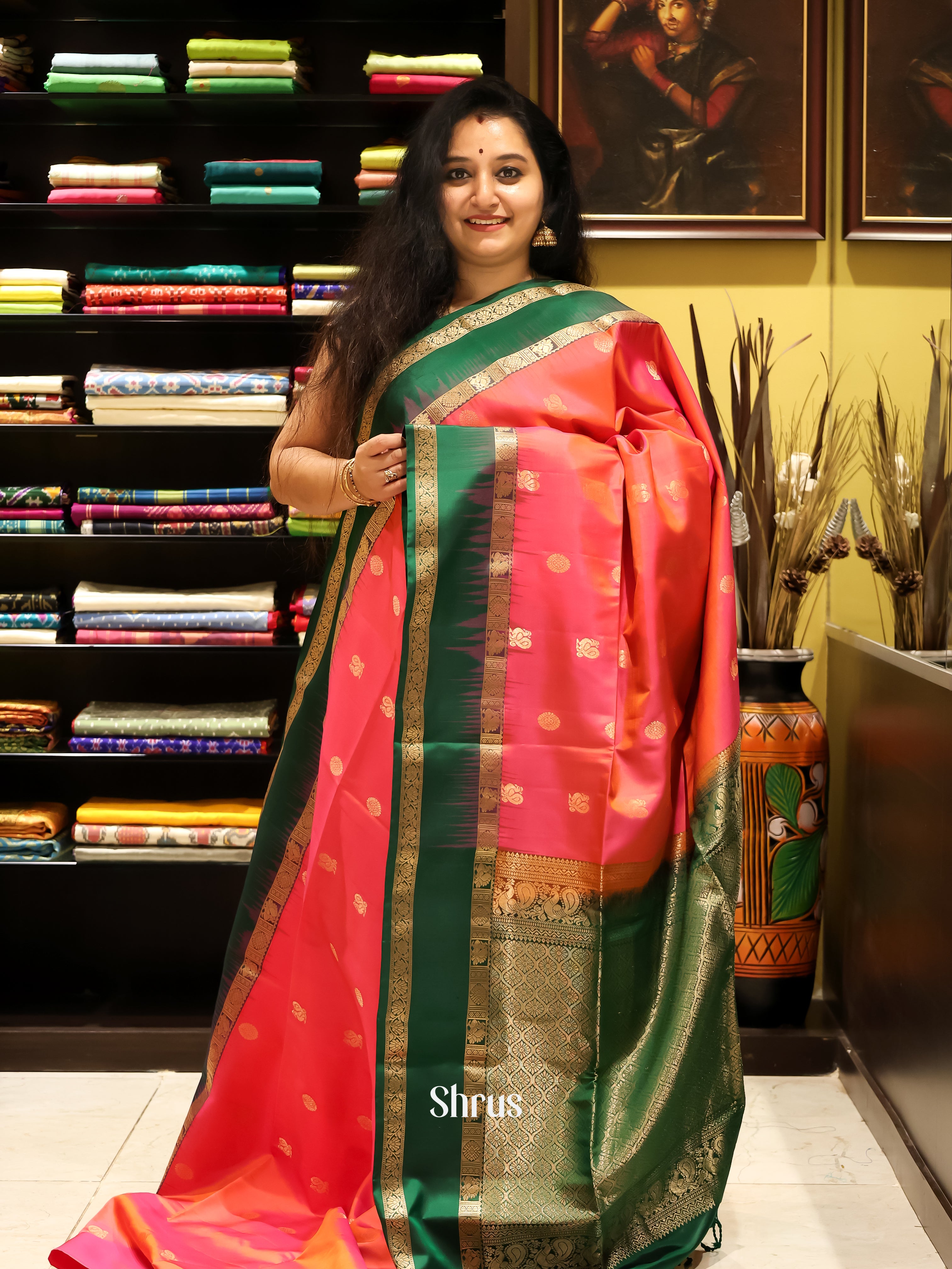 CJS21152 - Soft silk Saree - Shop on Shrus.com