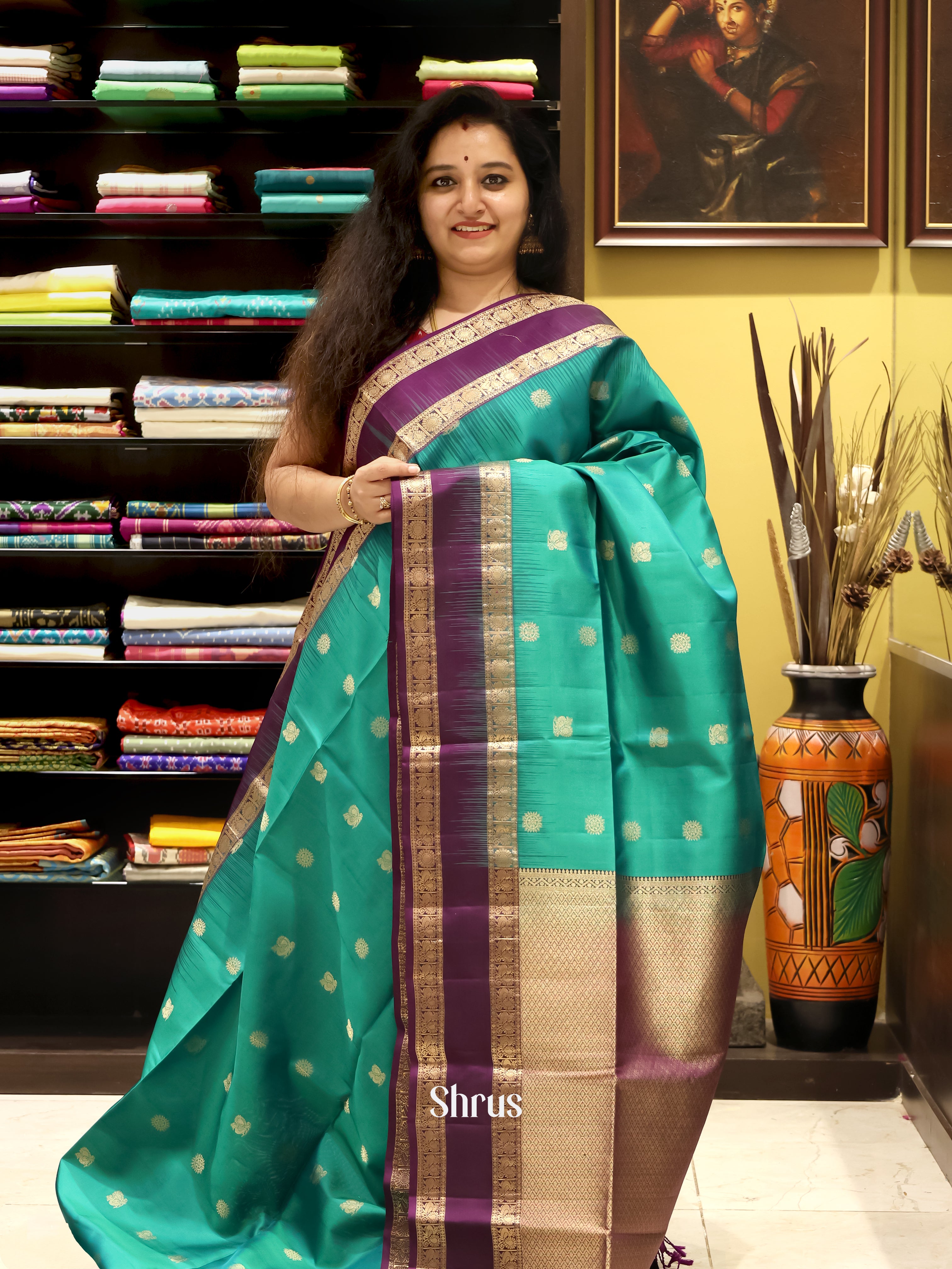 CJS21155 - Soft Silk Saree - Shop on Shrus.com