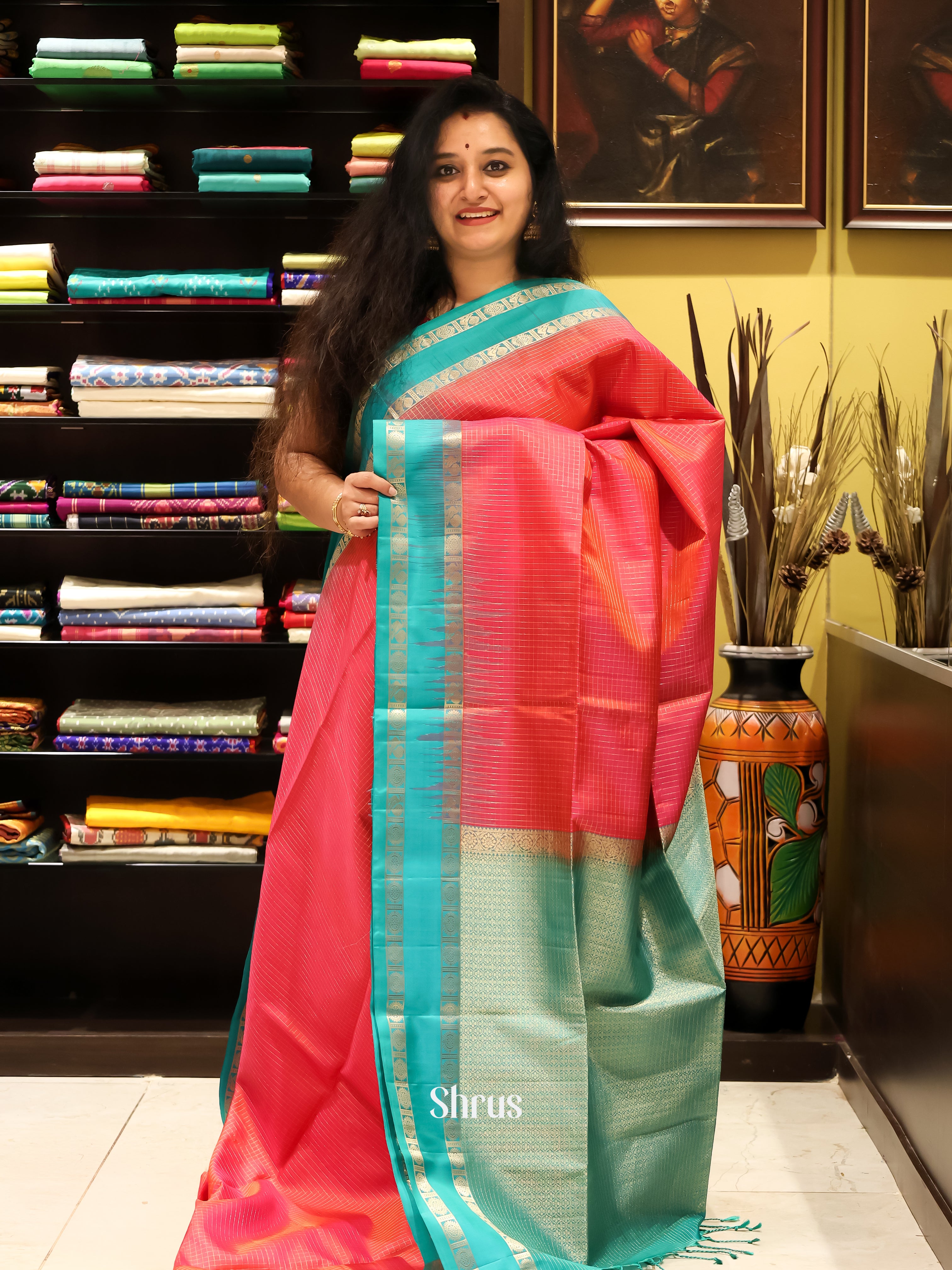 CJS21162 - Soft silk Saree - Shop on Shrus.com
