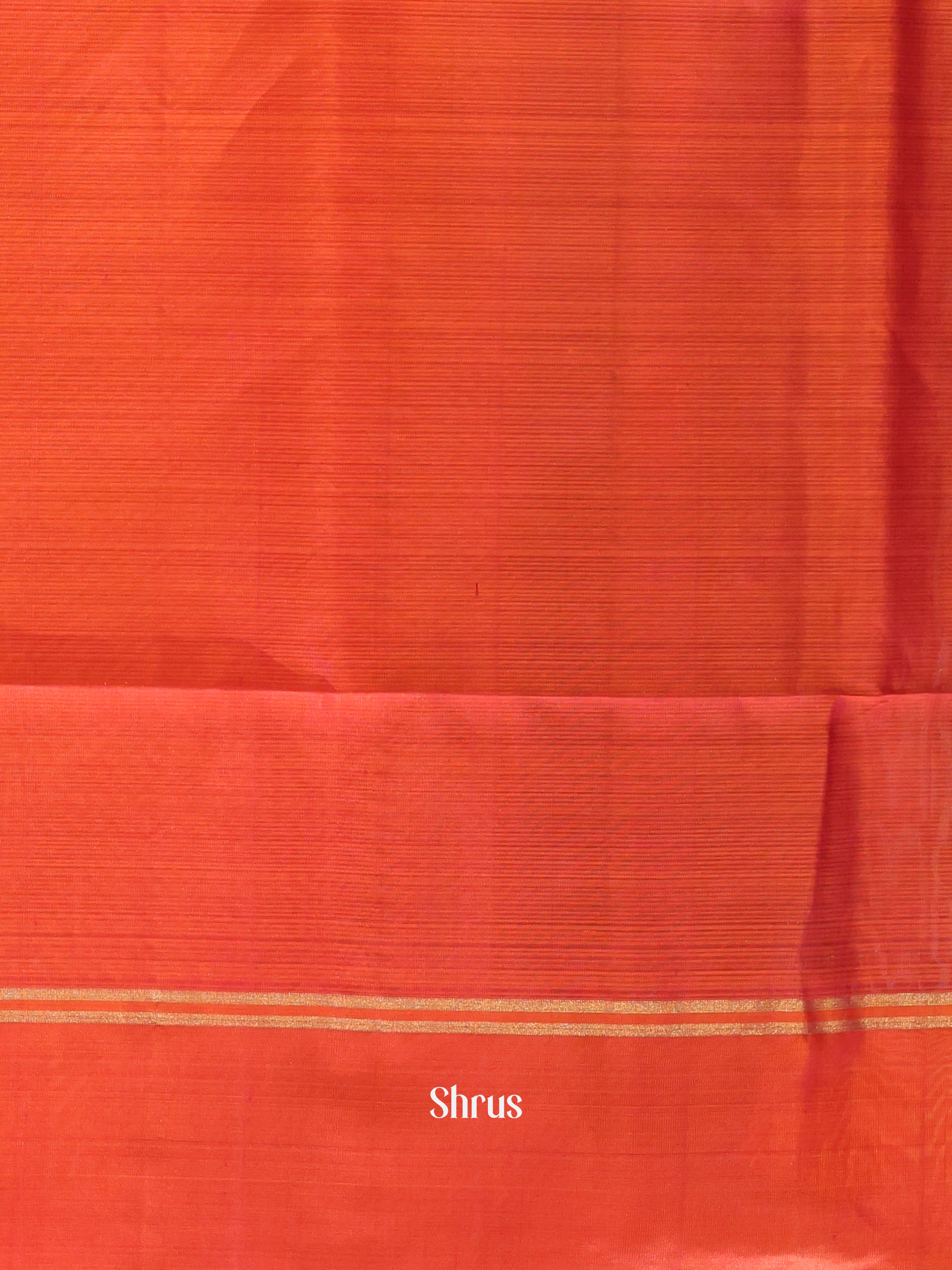 Blue & Orangish Pink - Soft silk Saree - Shop on Shrus.com