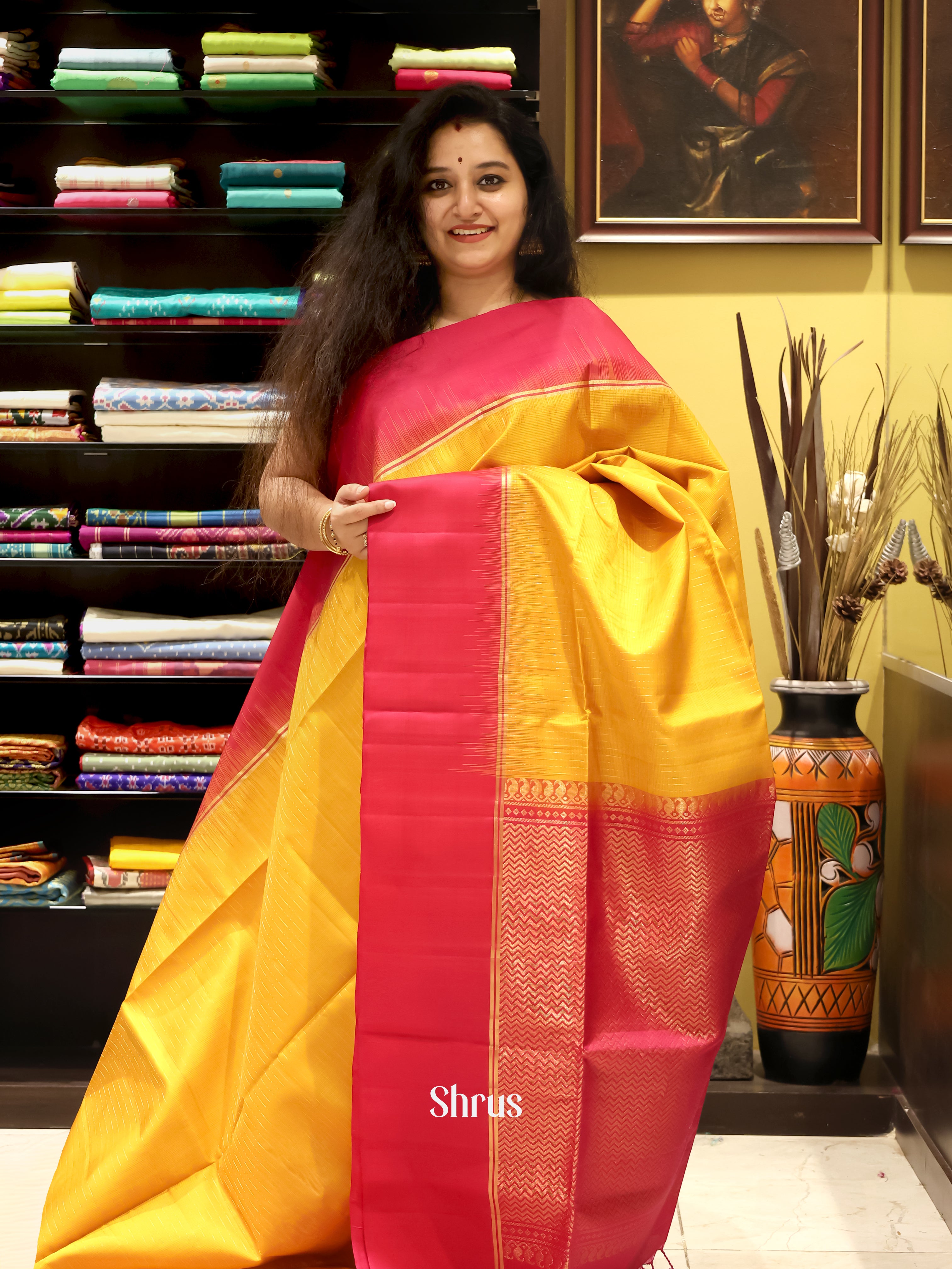 CJS21168 - Soft Silk Saree - Shop on Shrus.com