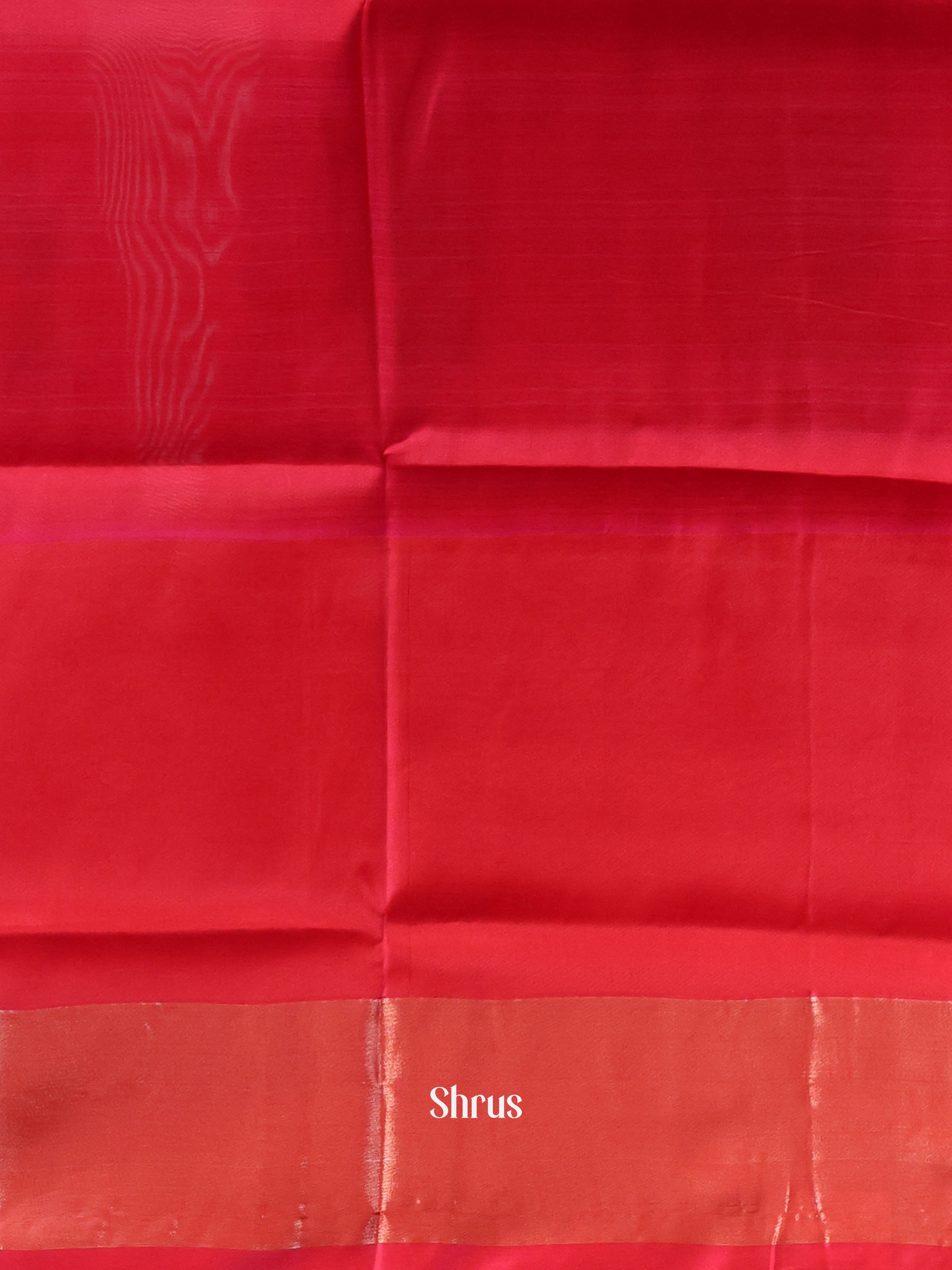 Brick Orange & Red - Semi uppada Saree - Shop on Shrus.com