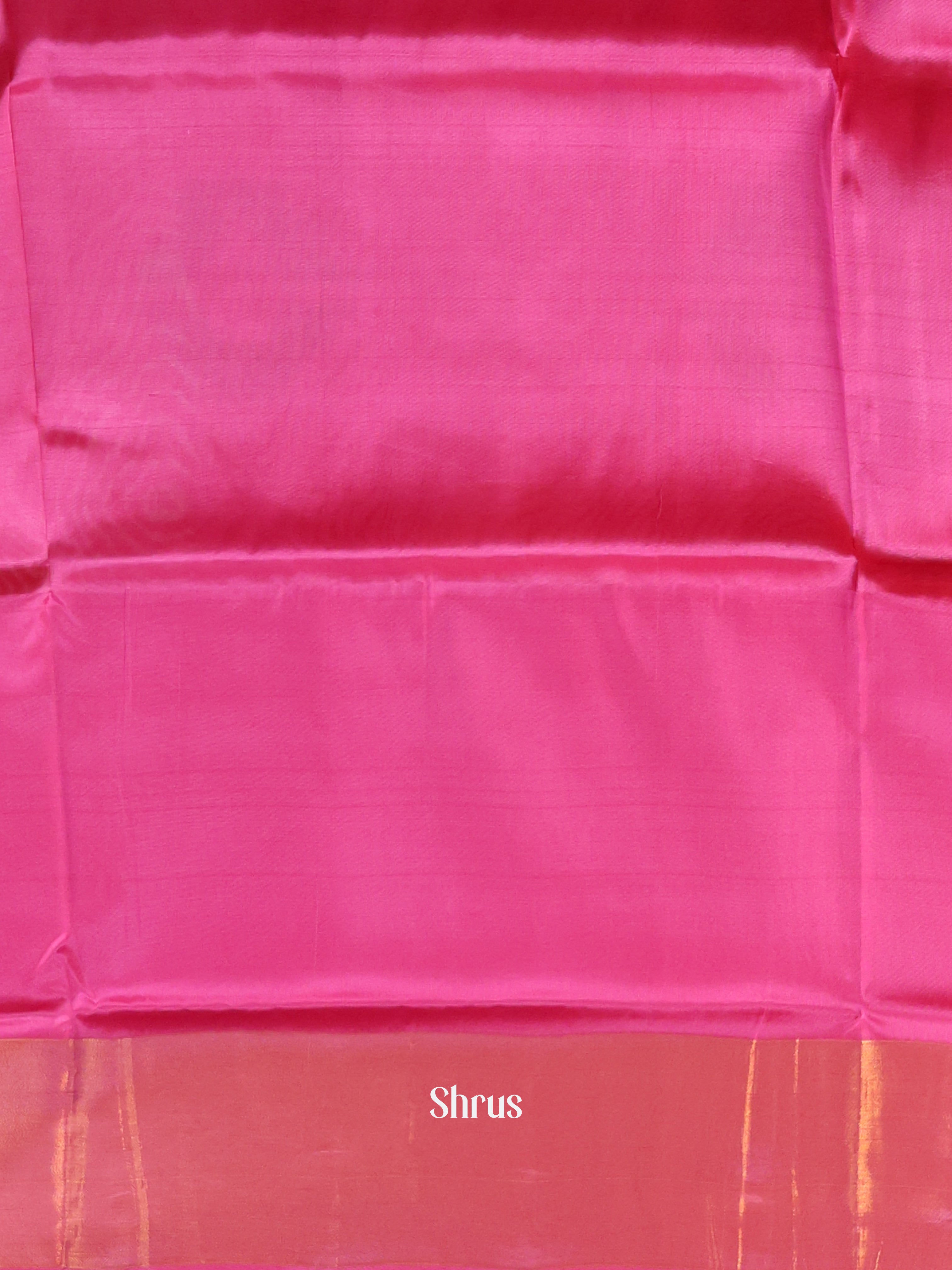 Green & Pink - Semi uppada Saree - Shop on Shrus.com