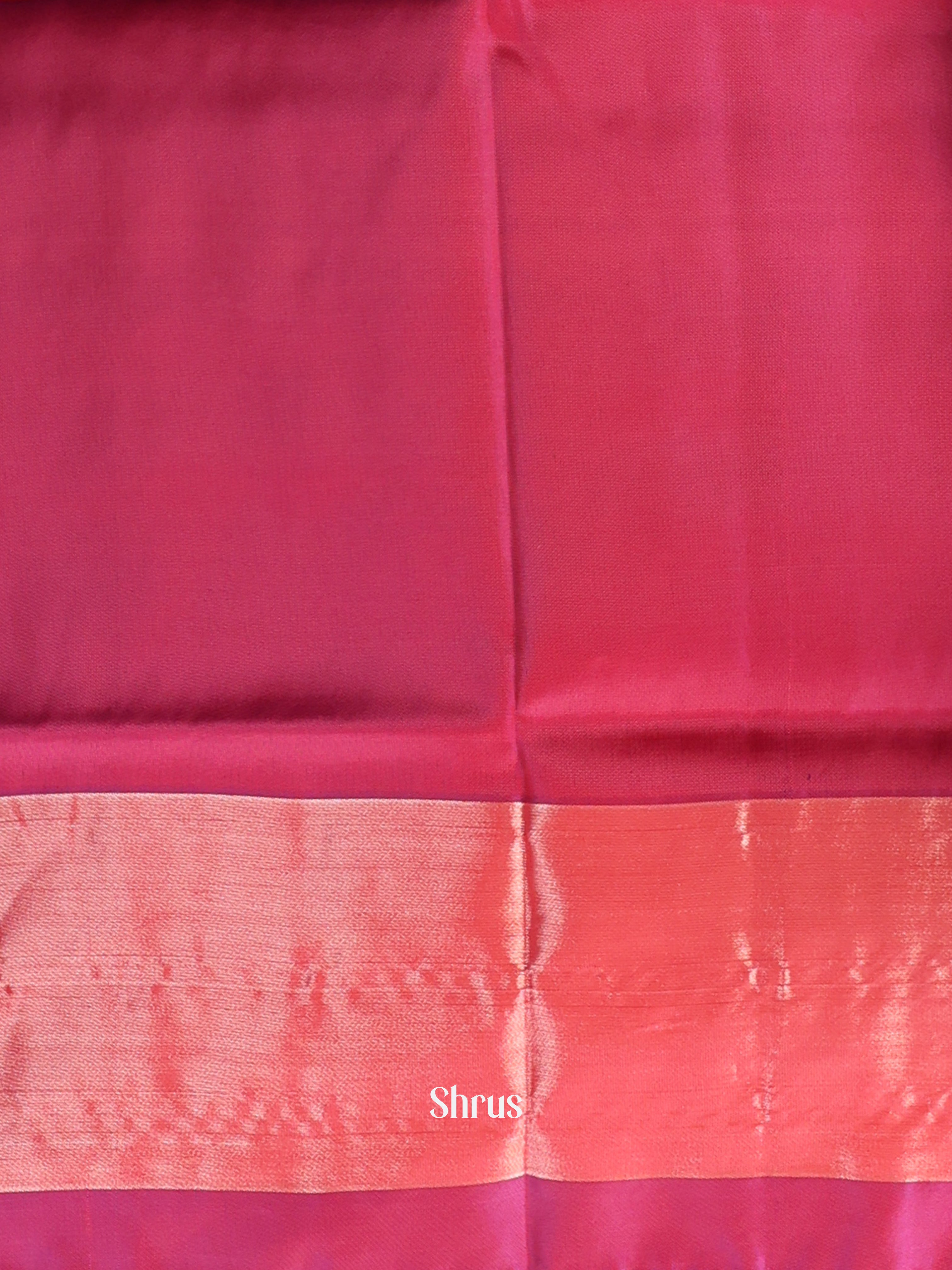 Green & Red - Semi uppada Saree - Shop on Shrus.com