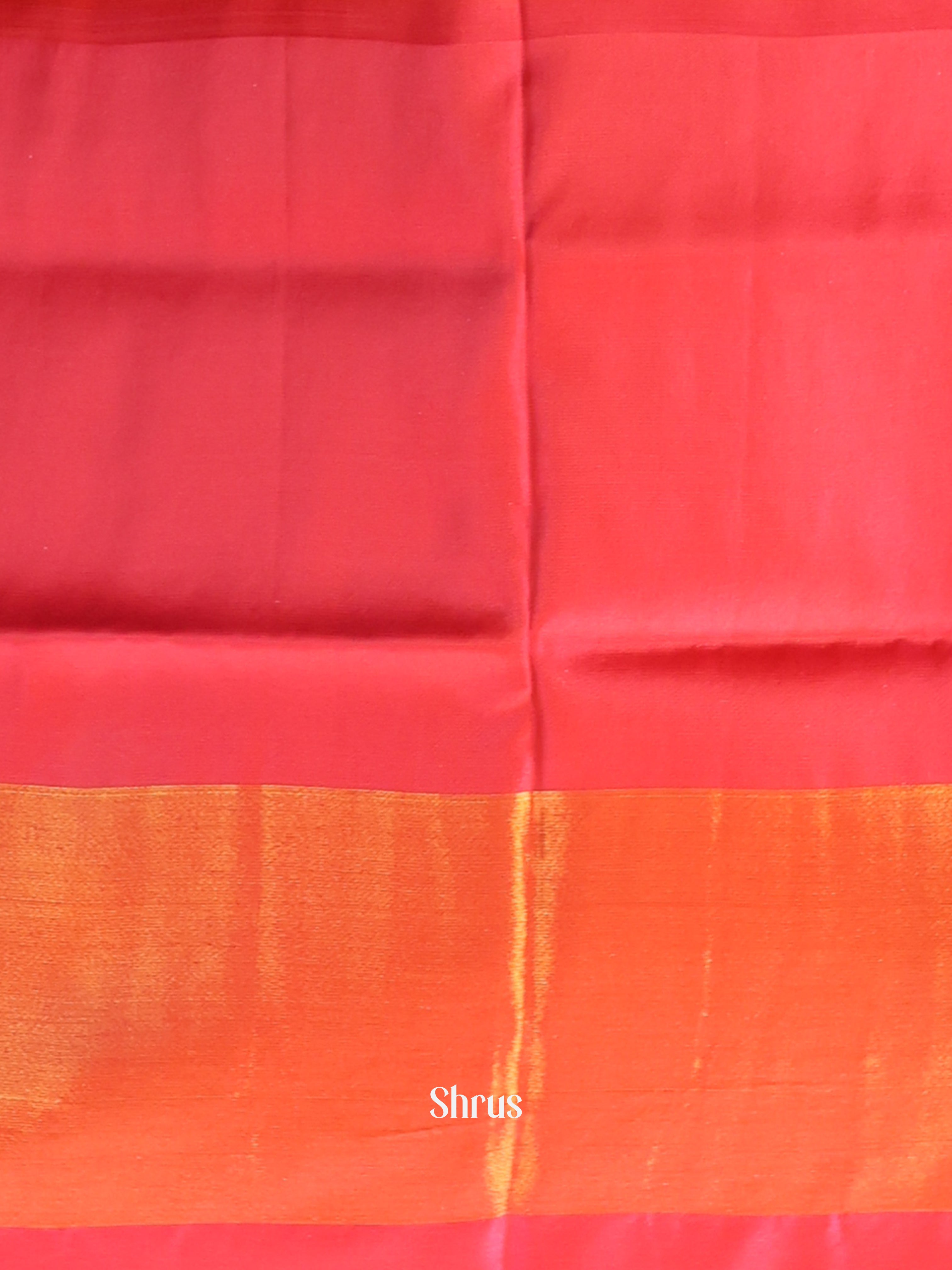 Blue & Red - Semi uppada Saree - Shop on Shrus.com