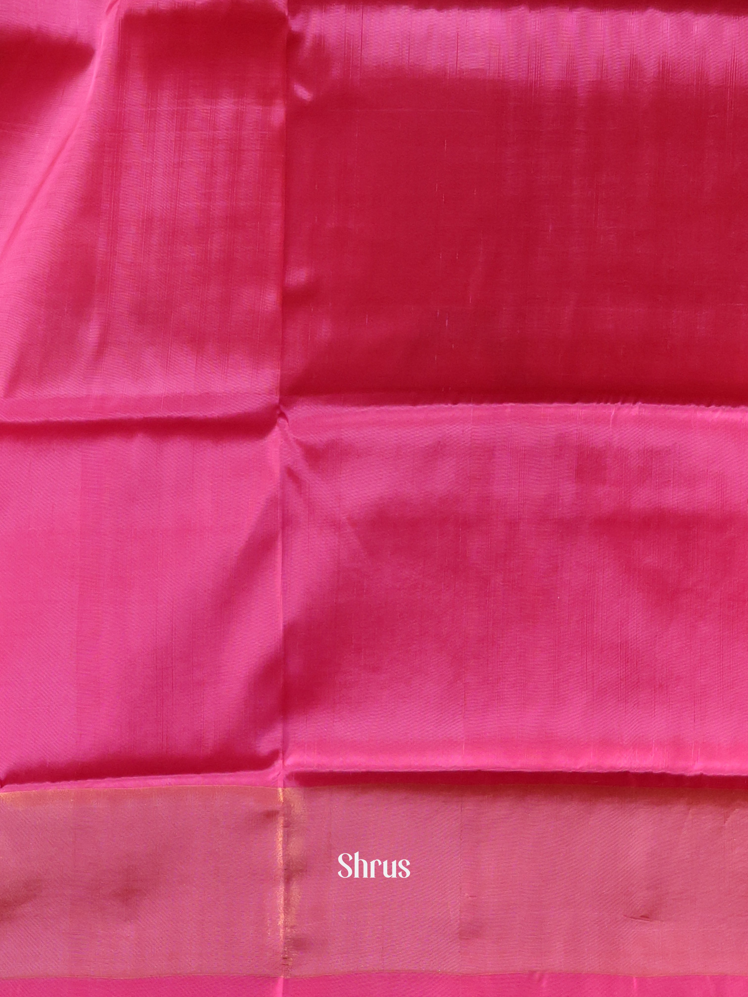 Green & Pink - Semi uppada Saree - Shop on Shrus.com