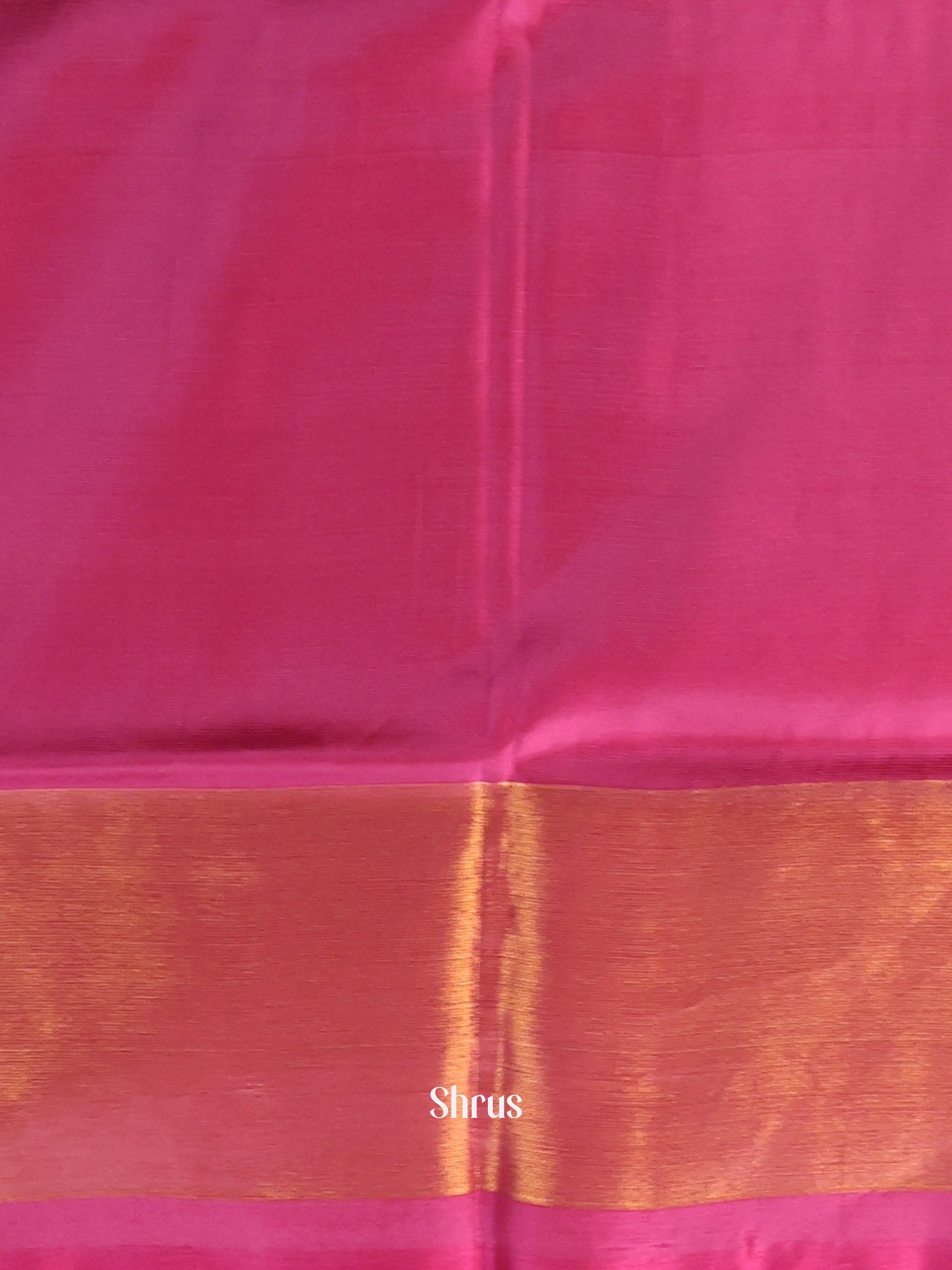 Green & Pink - Semi uppada Saree - Shop on Shrus.com