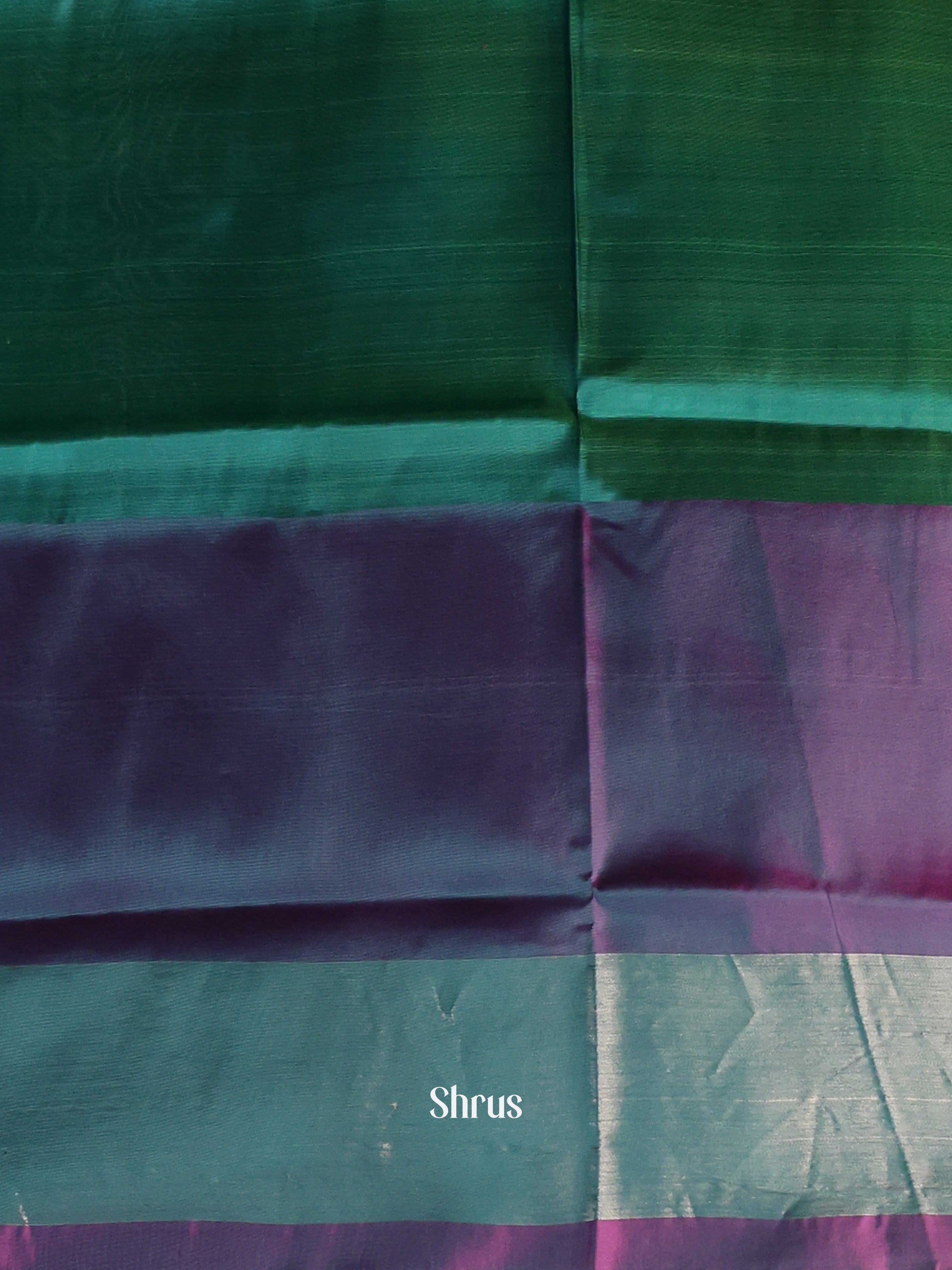 Maroon & Green- Semi uppada Saree - Shop on Shrus.com