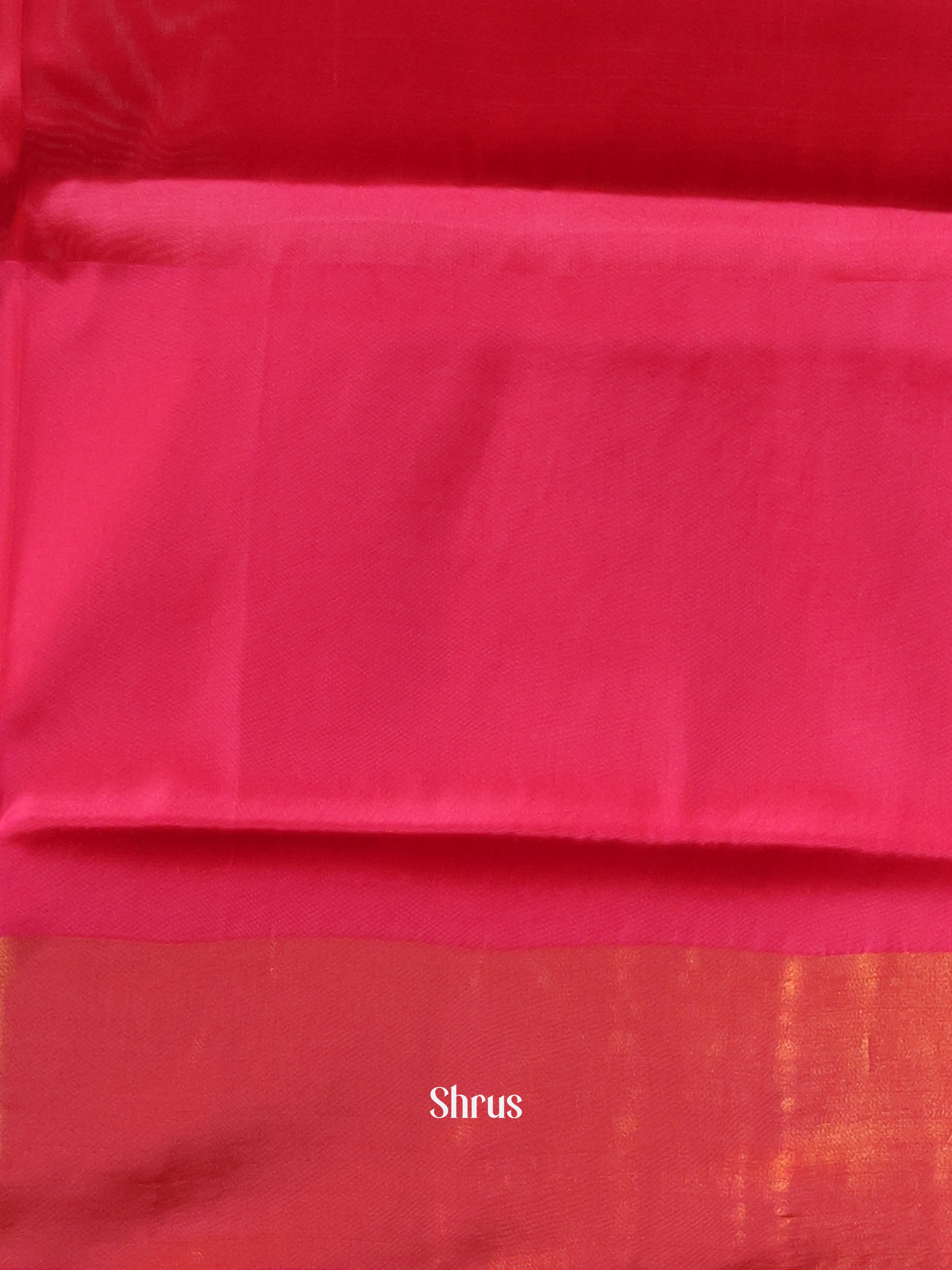 Green & Pink - Semi uppada Saree - Shop on Shrus.com
