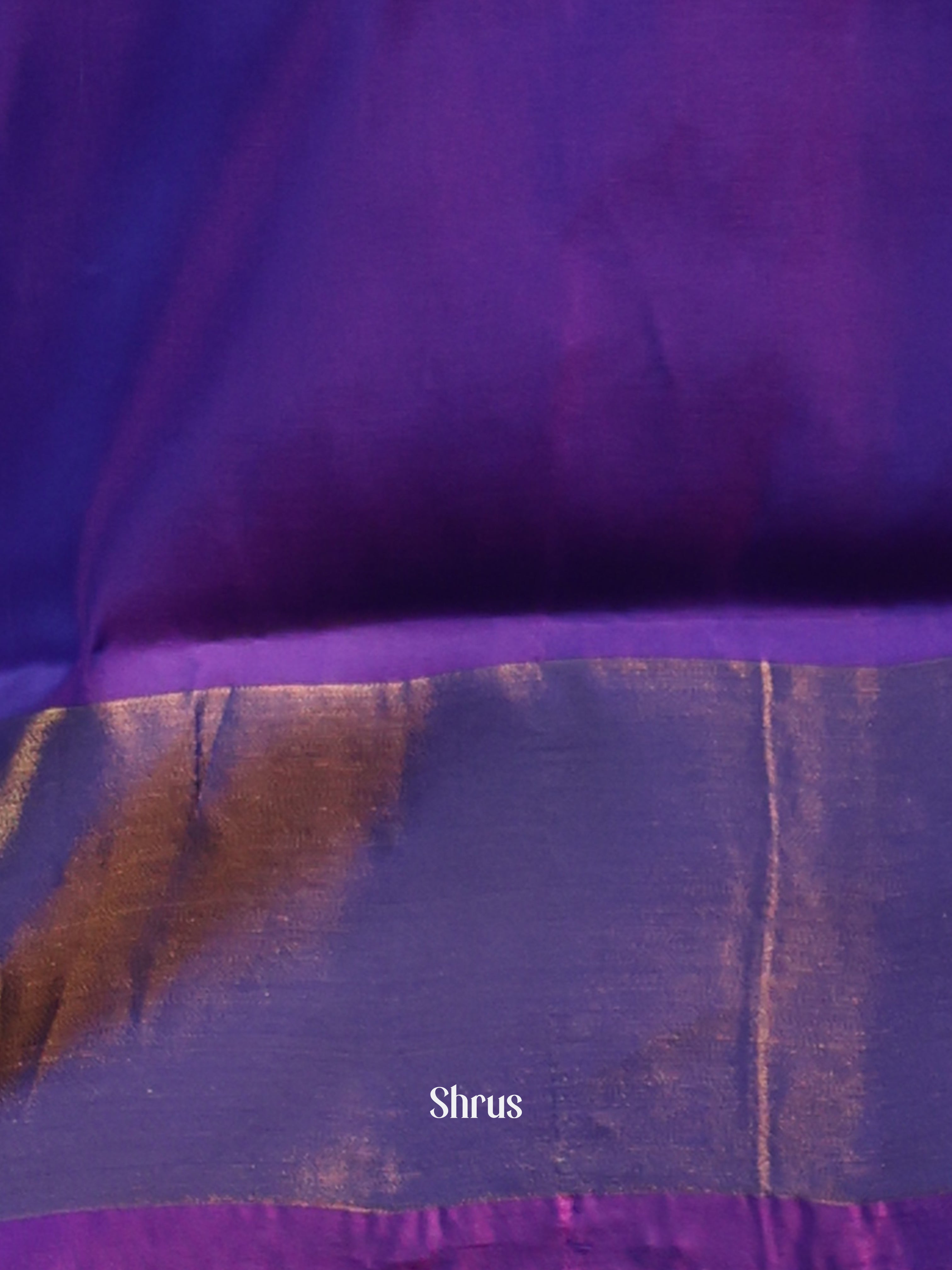Teal Green & Purple - Semi uppada Saree - Shop on Shrus.com