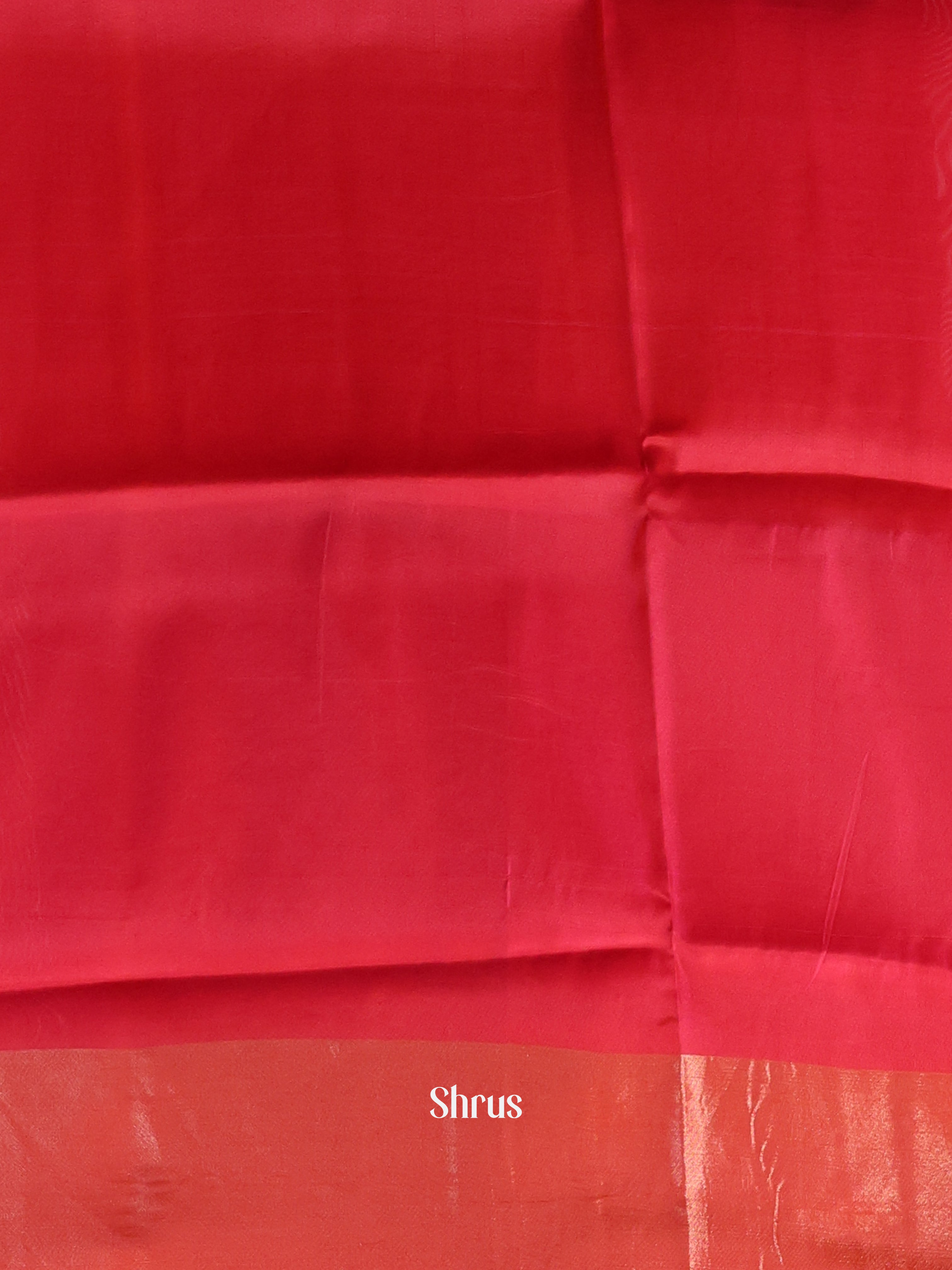 Green & Red - Semi uppada Saree - Shop on Shrus.com