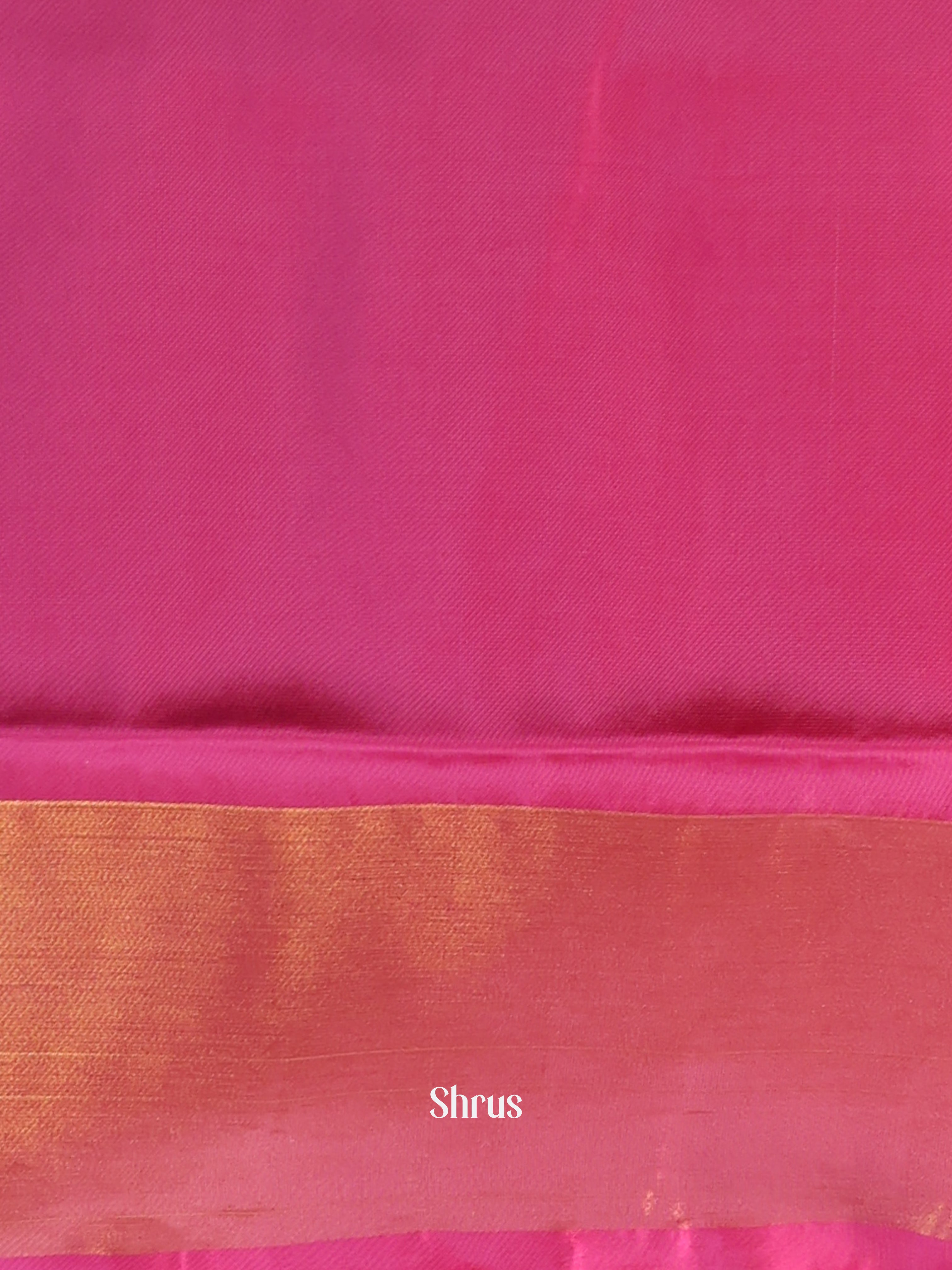 Green & Pink - Semi uppada Saree - Shop on Shrus.com