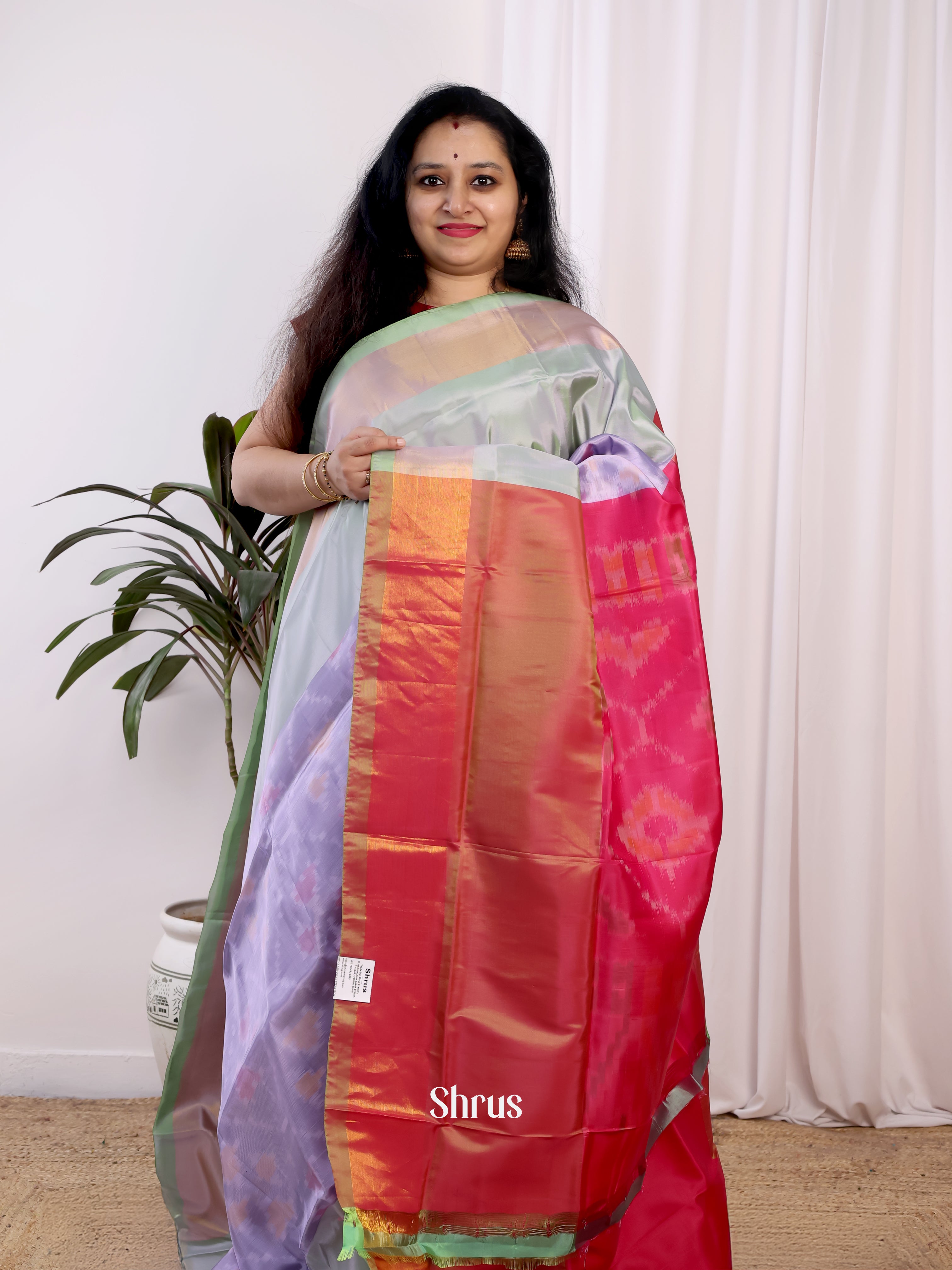 Lavender & Pink - Semi uppada Saree - Shop on Shrus.com