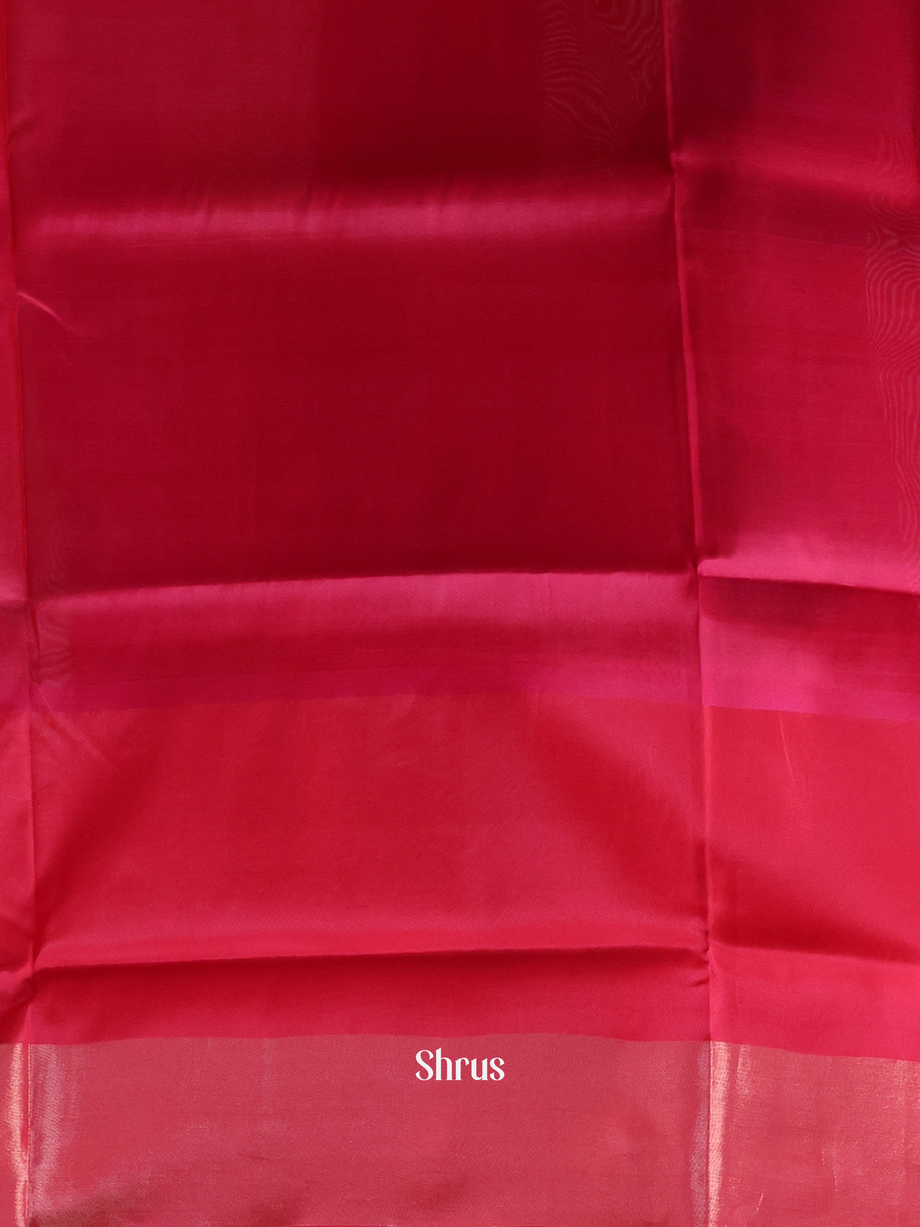 Green & Red - Semi uppada Saree - Shop on Shrus.com