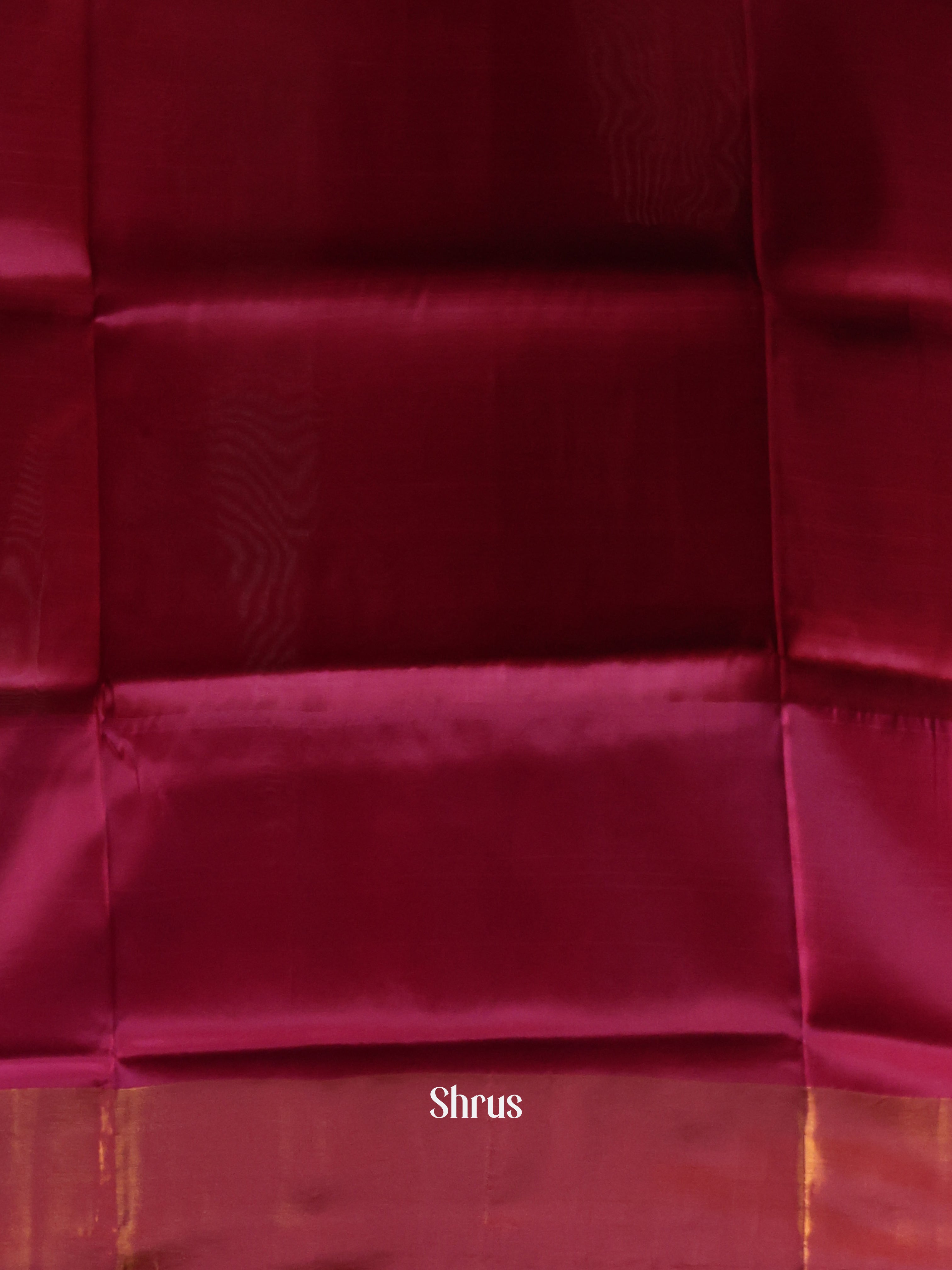 Green & Maroon - Semi uppada Saree - Shop on Shrus.com
