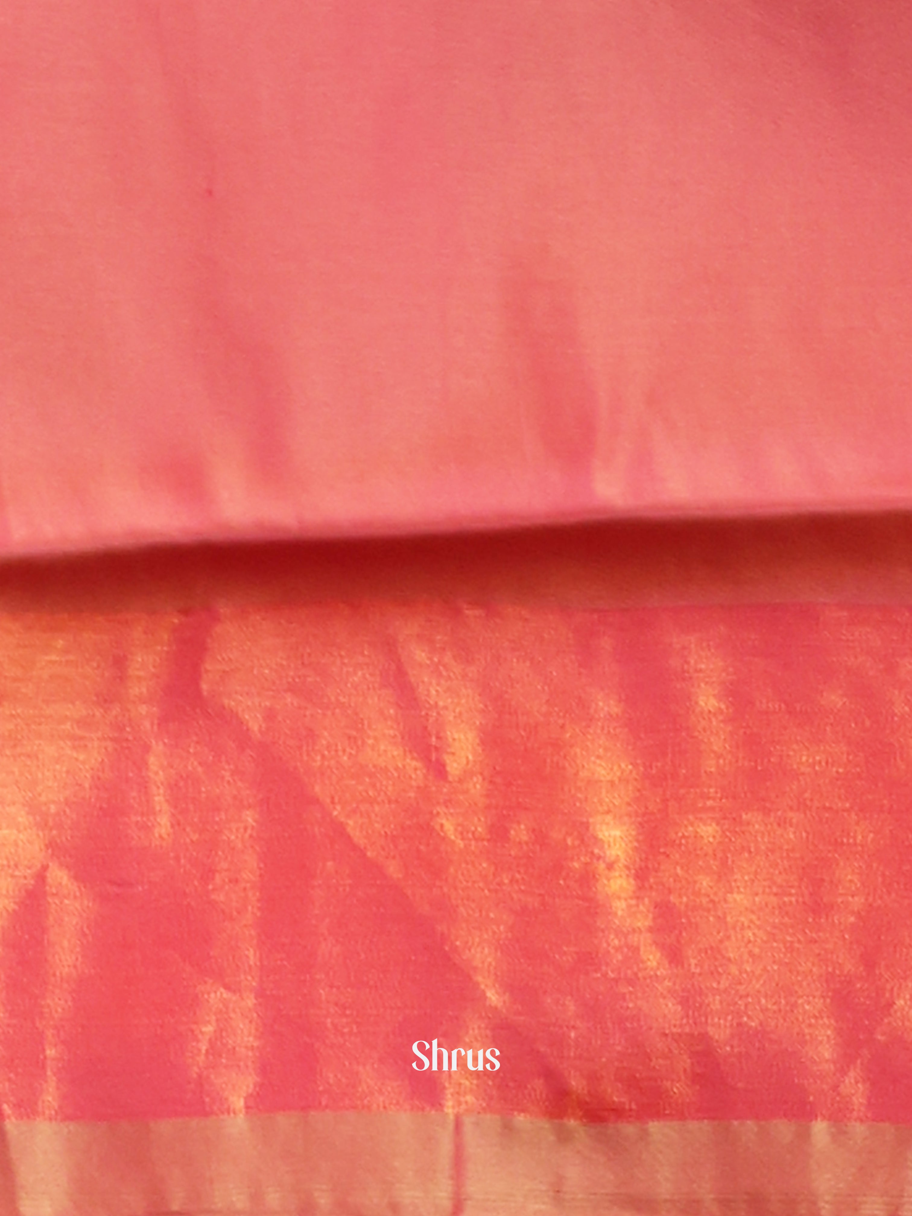 Green & Pink - Semi uppada Saree - Shop on Shrus.com
