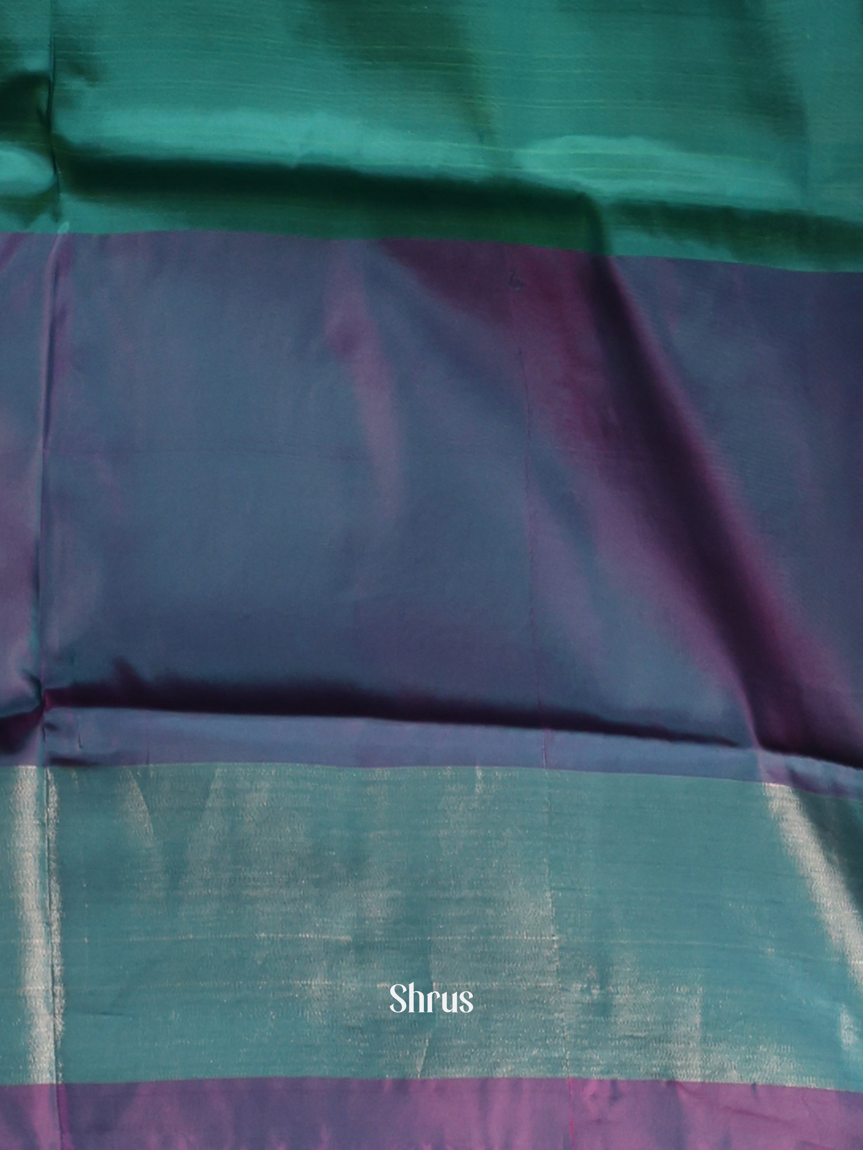 Majenta Pink & Green - Semi uppada Saree - Shop on Shrus.com