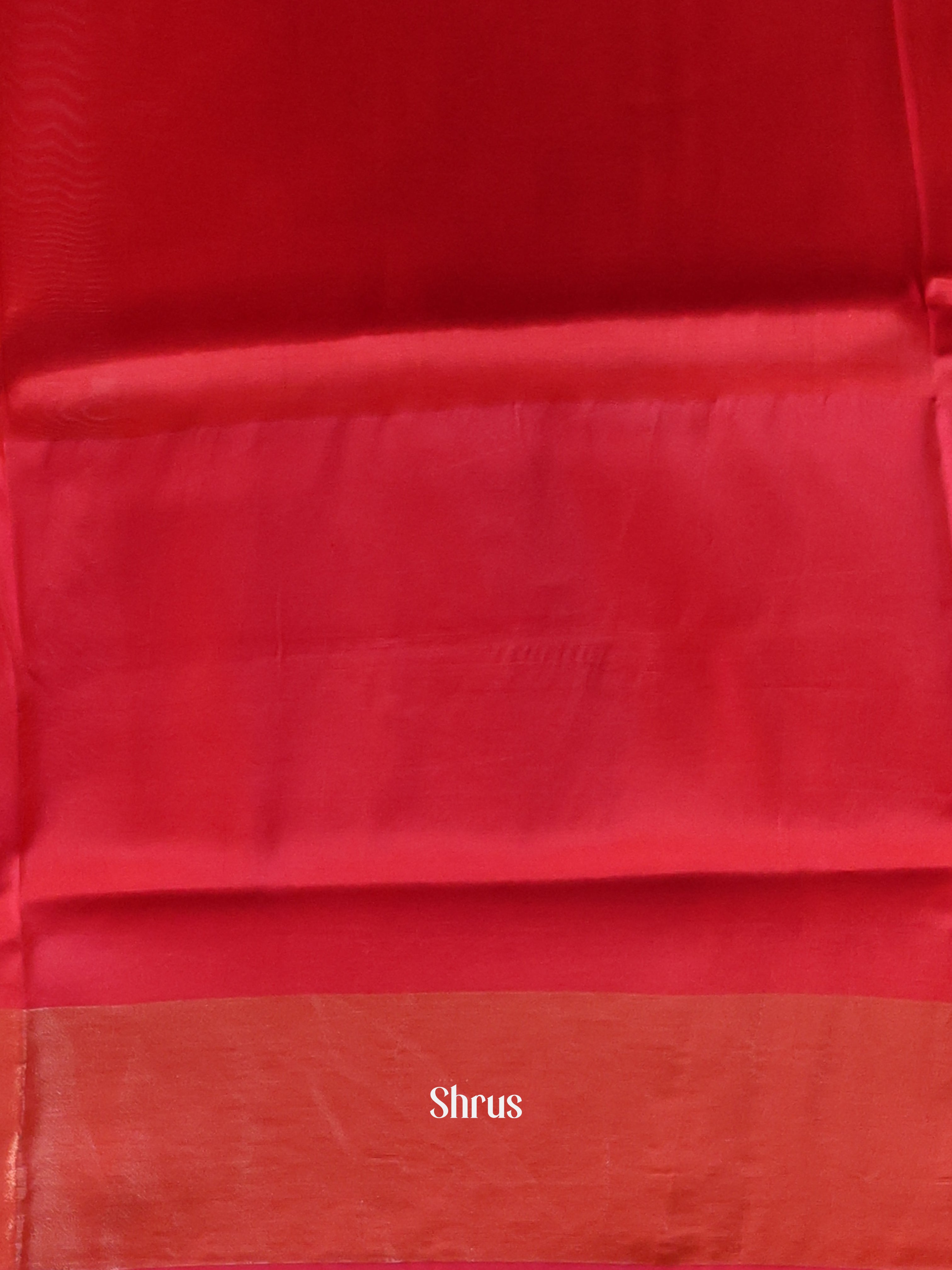 Green & Red - Semi uppada Saree - Shop on Shrus.com