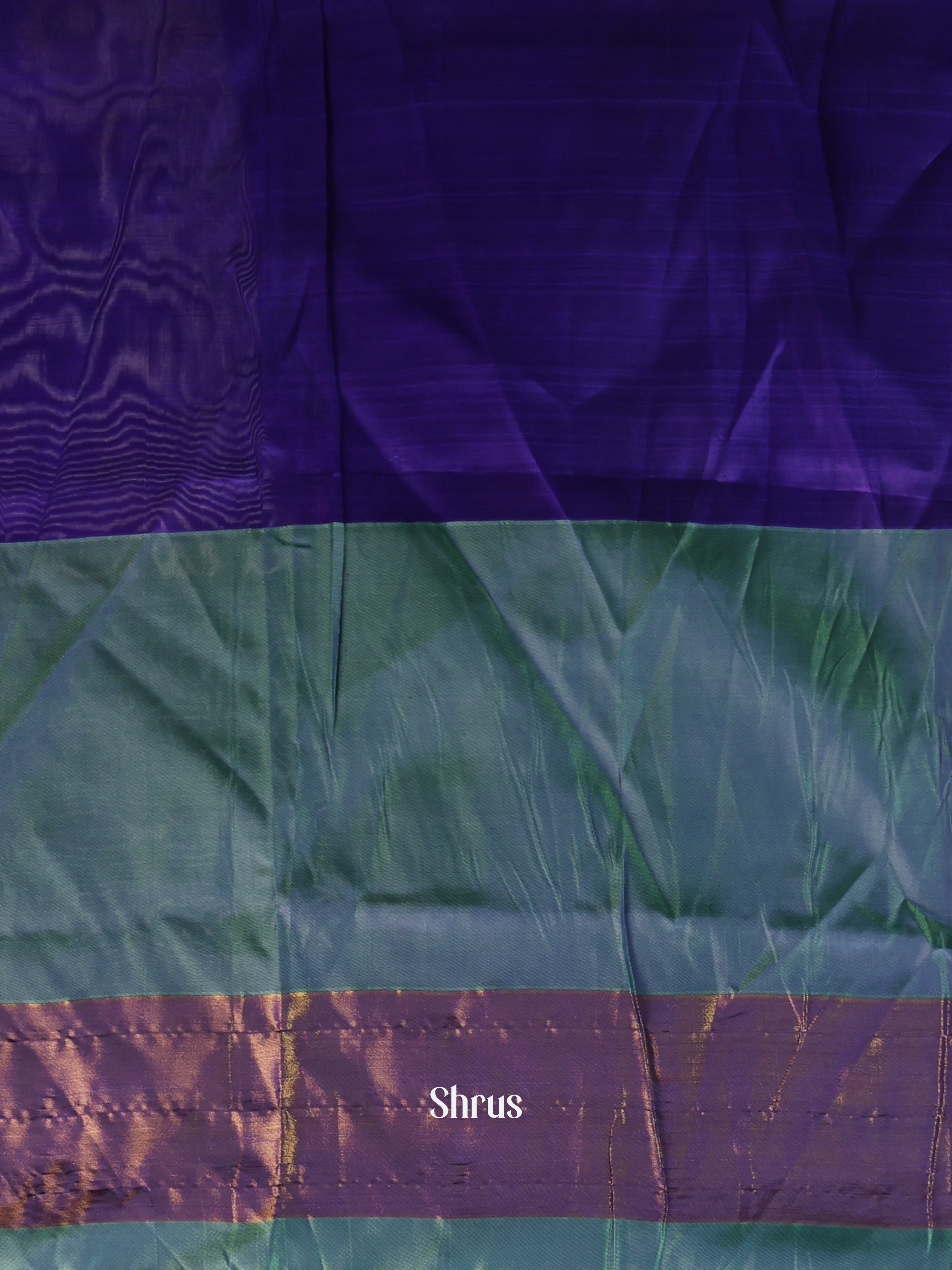 Pink & Blue - Semi uppada Saree - Shop on Shrus.com