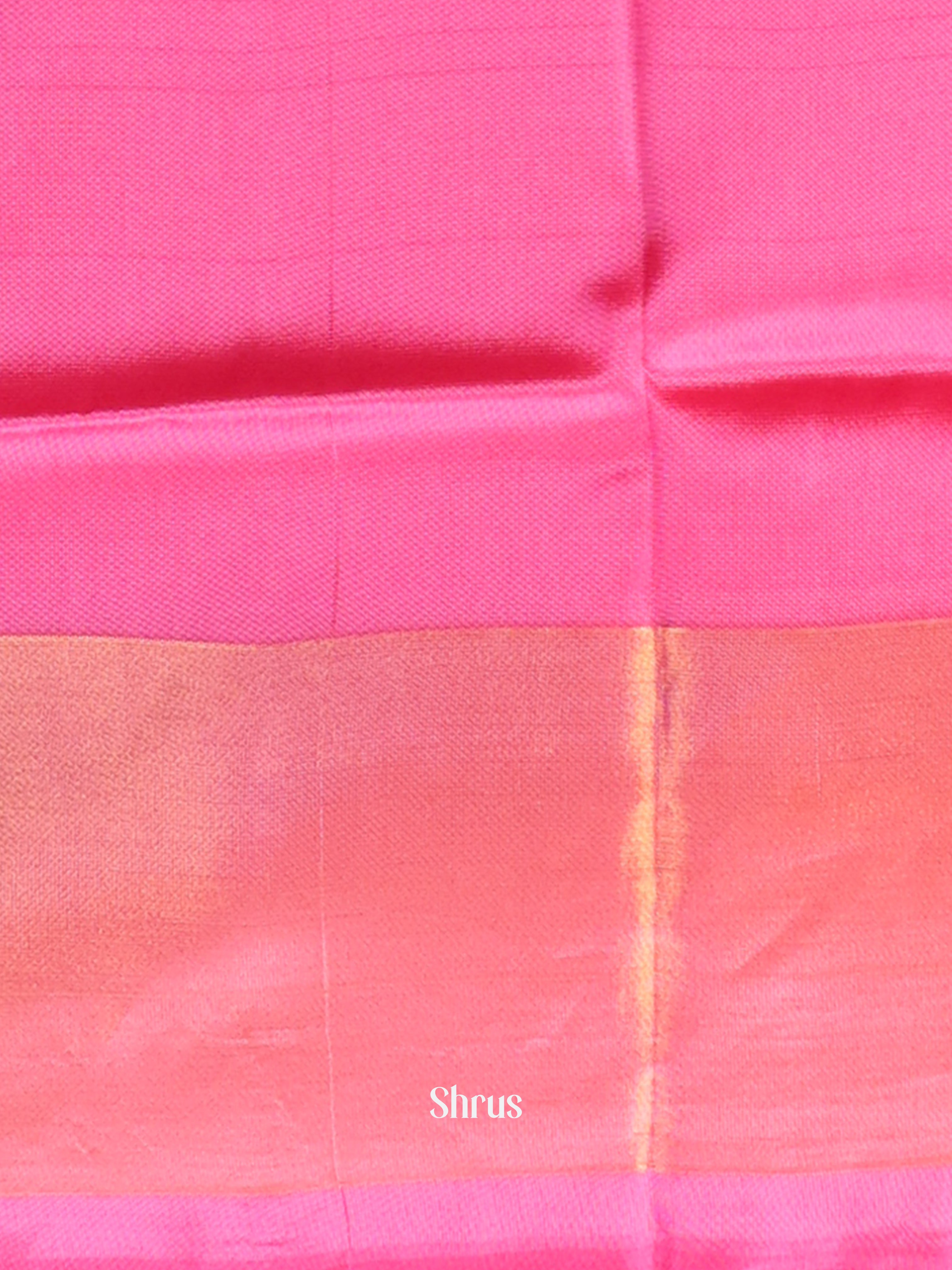 Green & Pink - Semi uppada Saree - Shop on Shrus.com