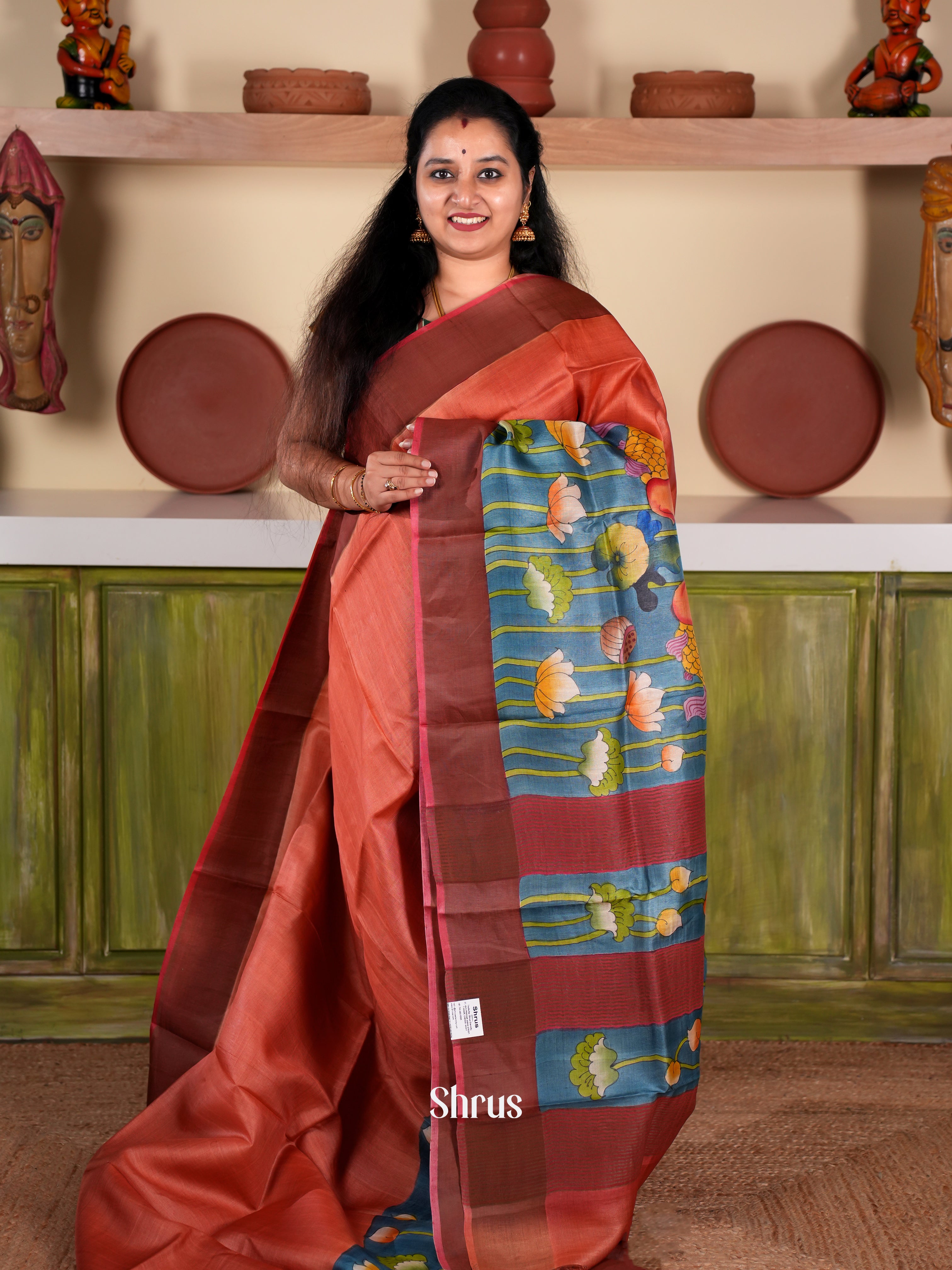 CJS22004 - Tussar Saree - Shop on Shrus.com