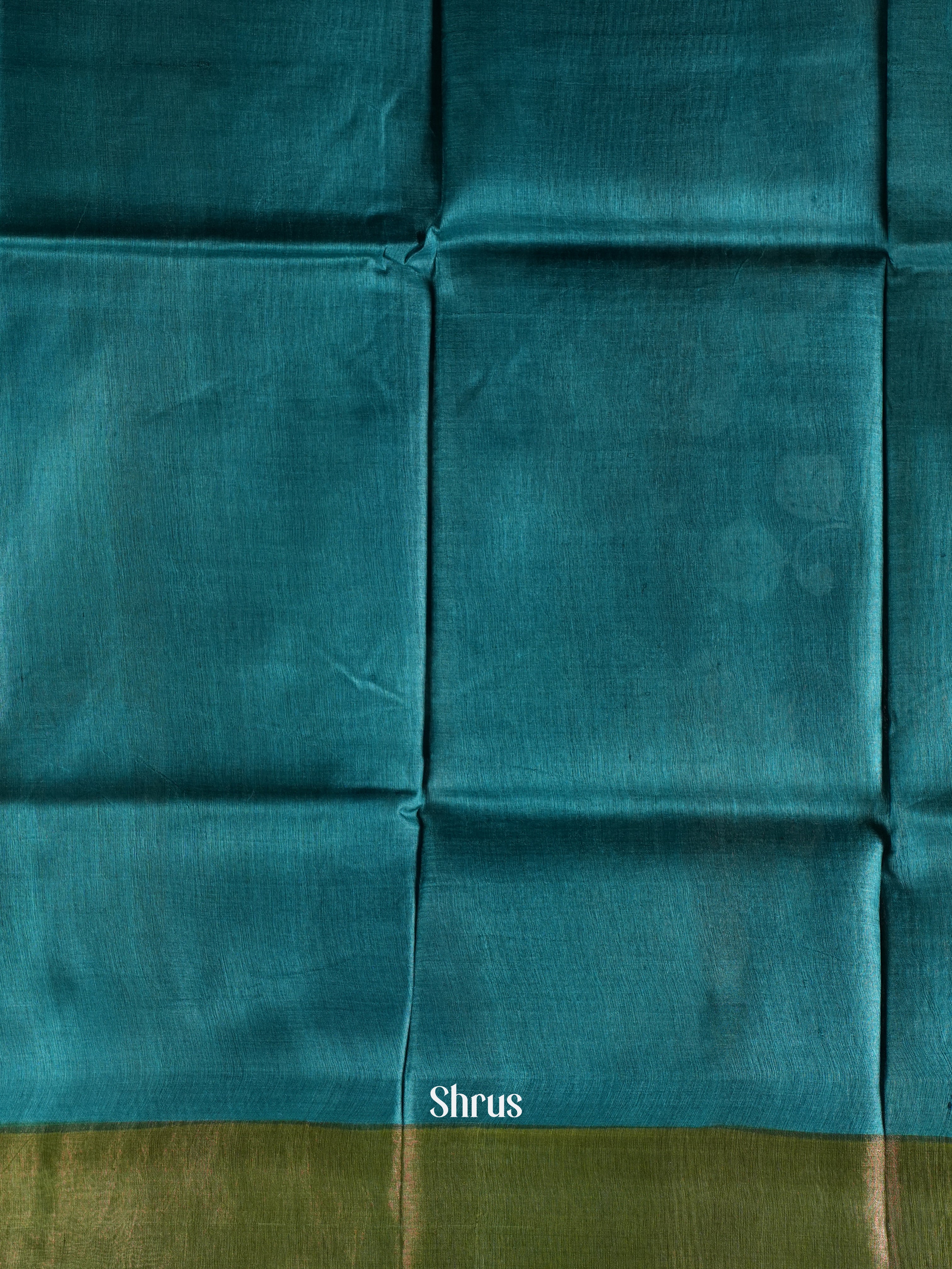Blue & Green - Tussar Saree - Shop on Shrus.com