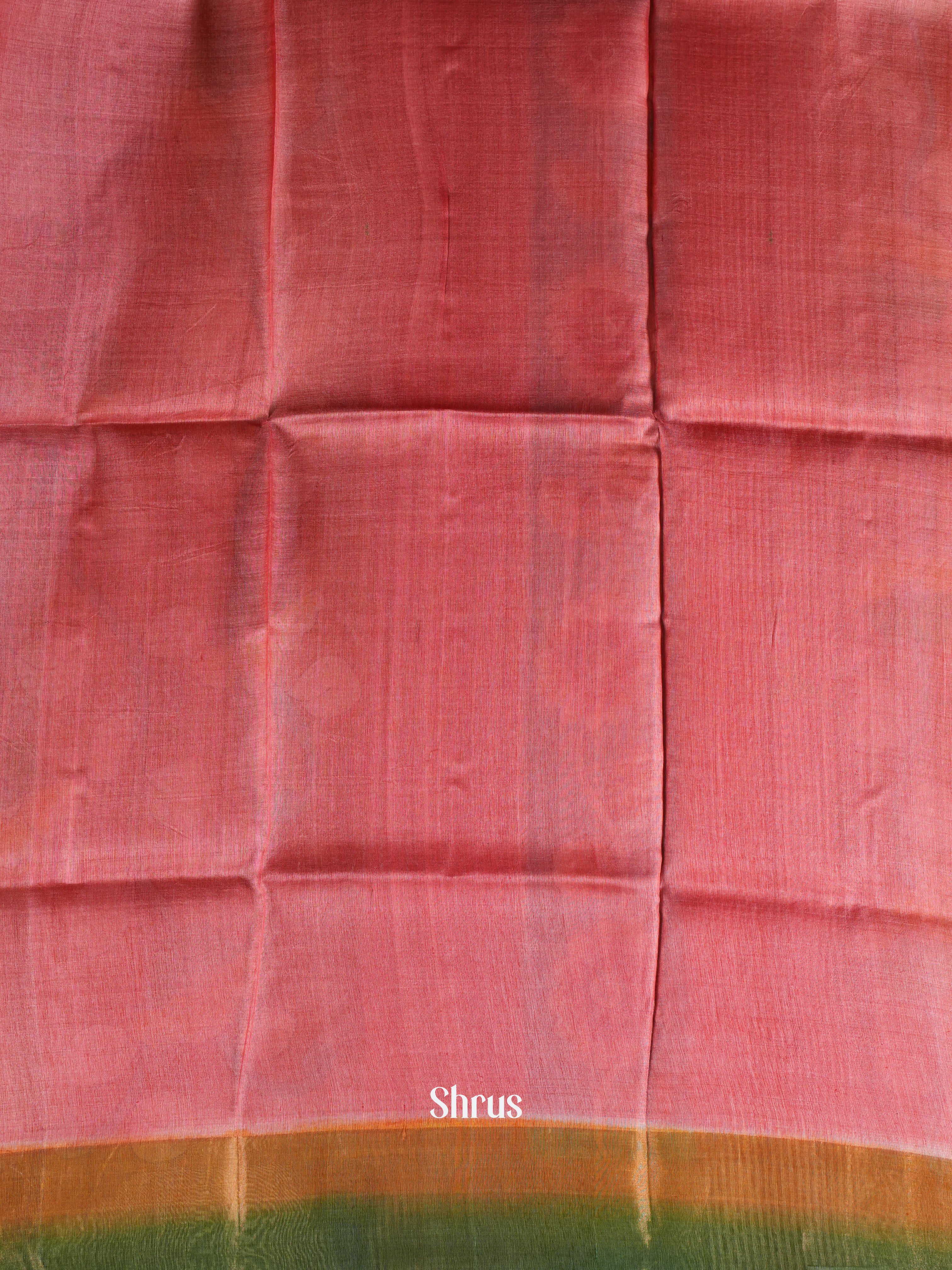 Onion Pink & Blue - Tussar Saree - Shop on Shrus.com