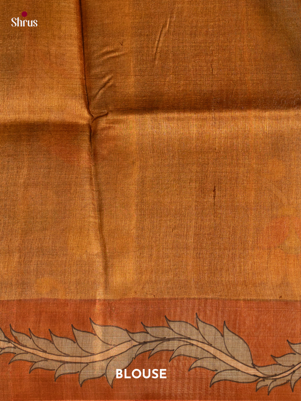 Dark Mustard & Grey - Tussar Saree - Shop on Shrus.com