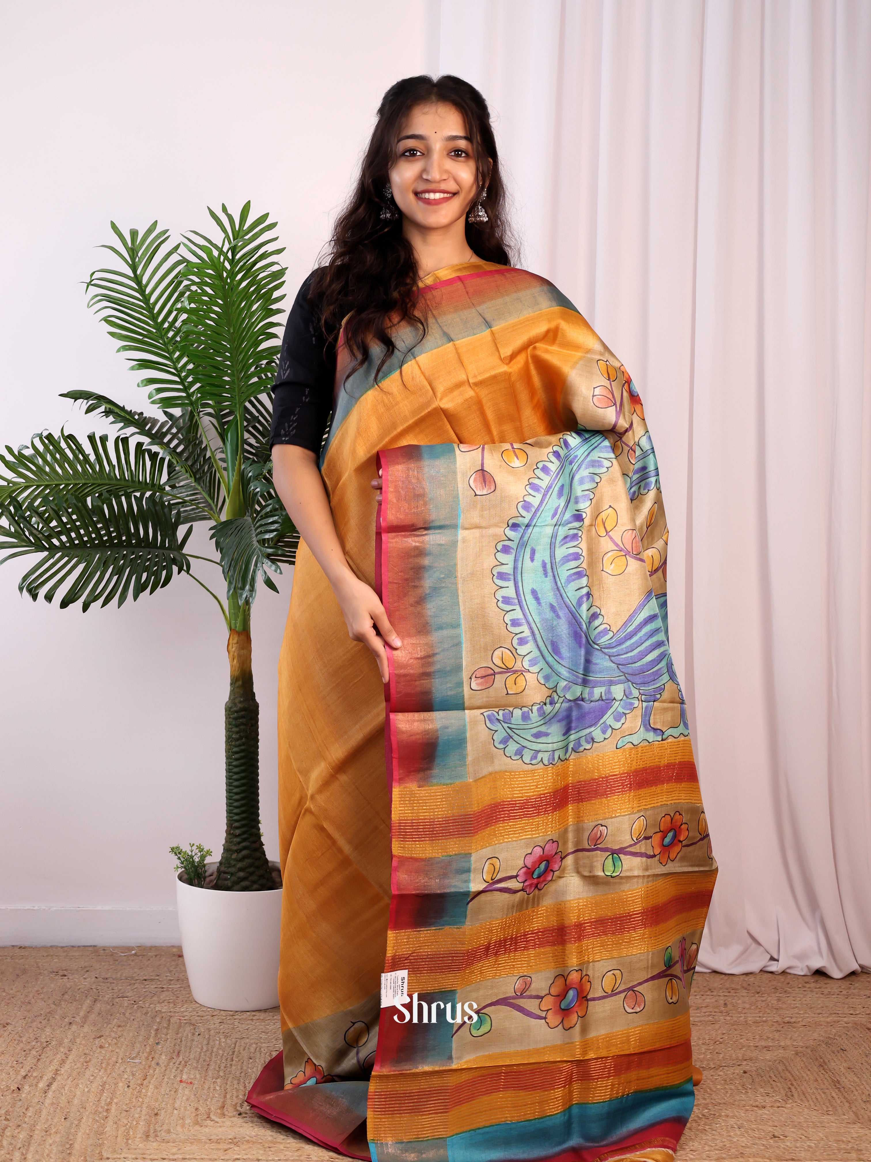 CJS22048 - Tussar Saree - Shop on Shrus.com