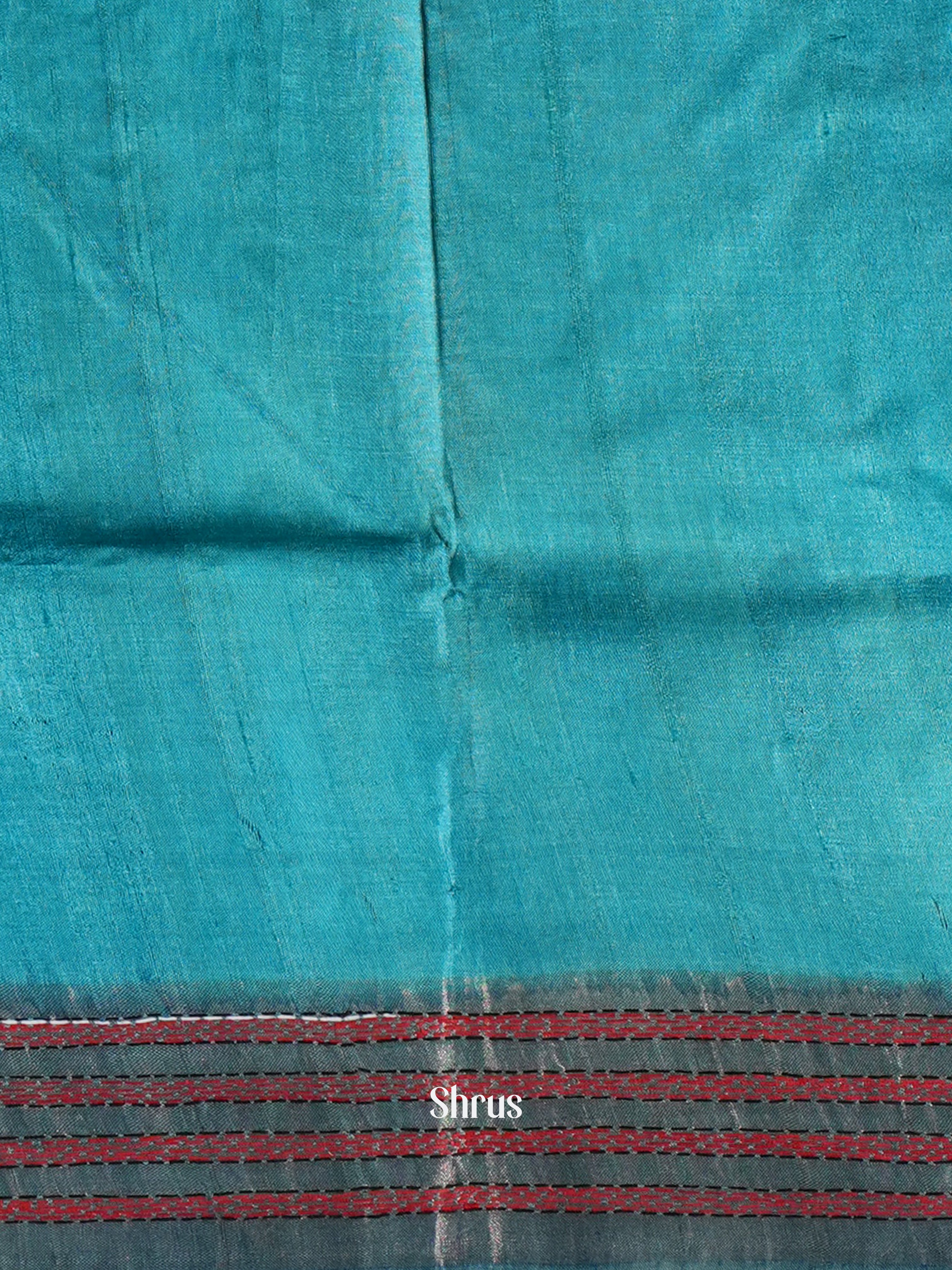 Blue - Tussar Silk Saree - Shop on Shrus.com