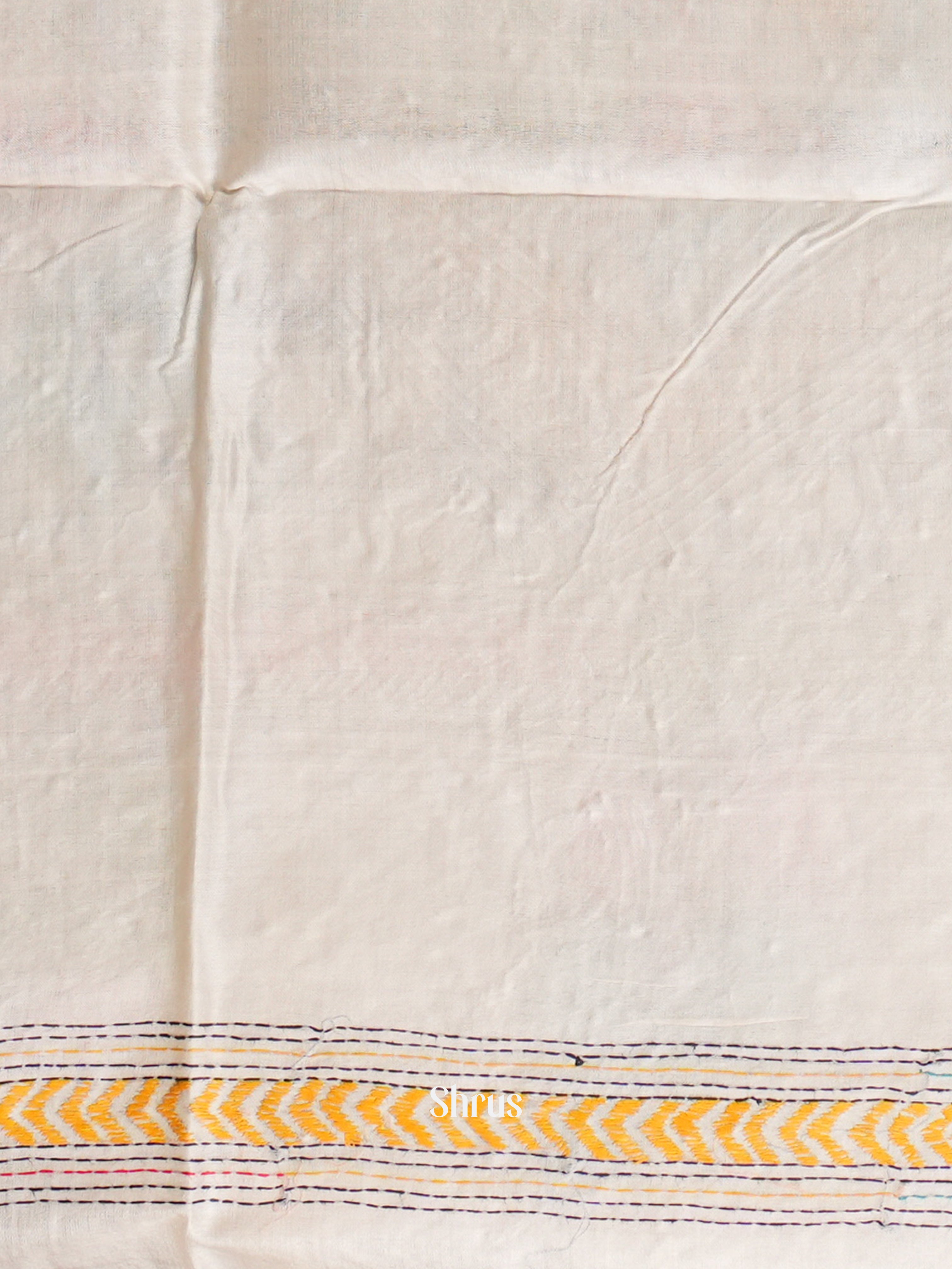 Cream - Tussar Saree - Shop on Shrus.com