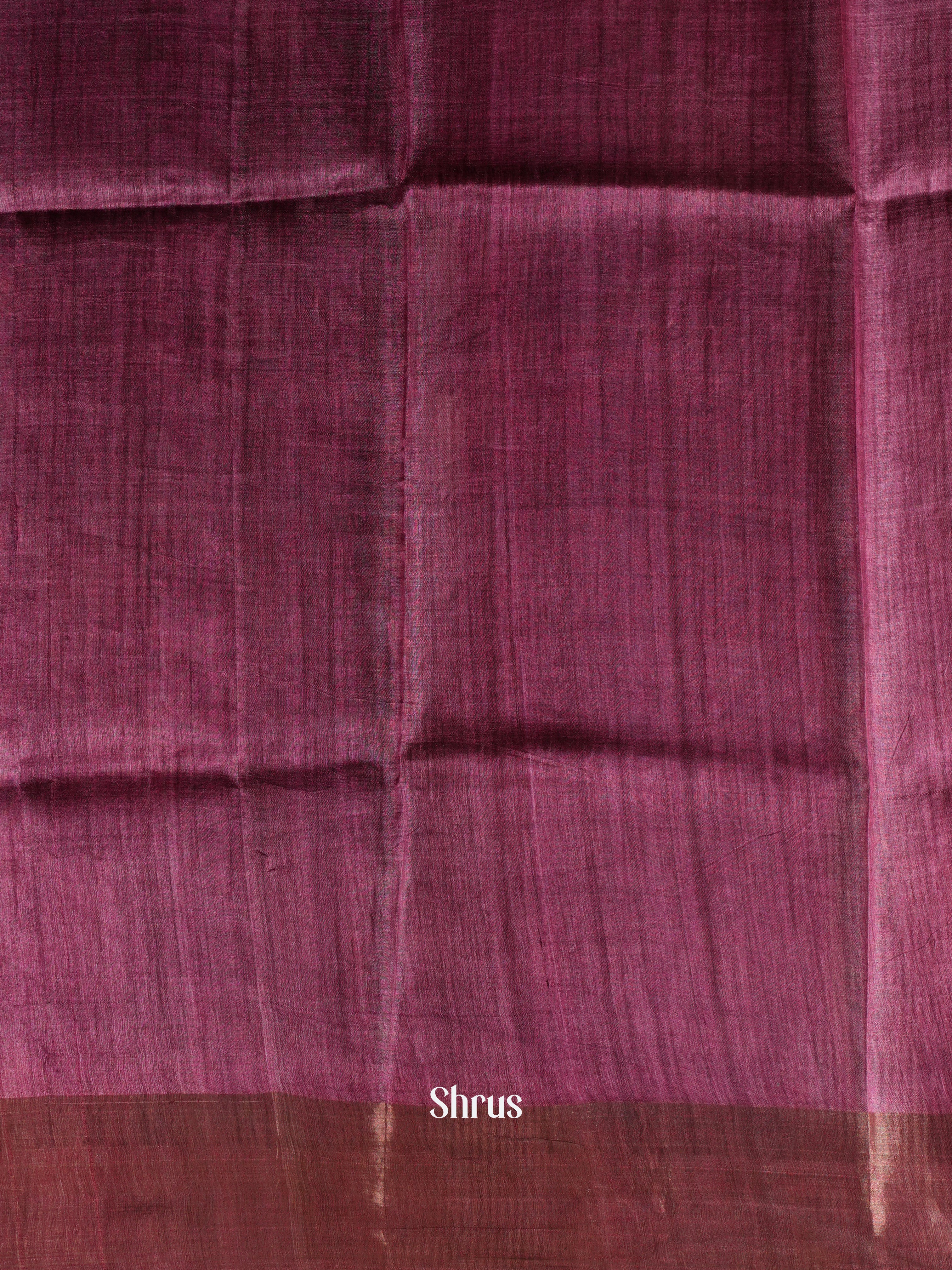 Brown & Purple - Tussar Saree - Shop on Shrus.com