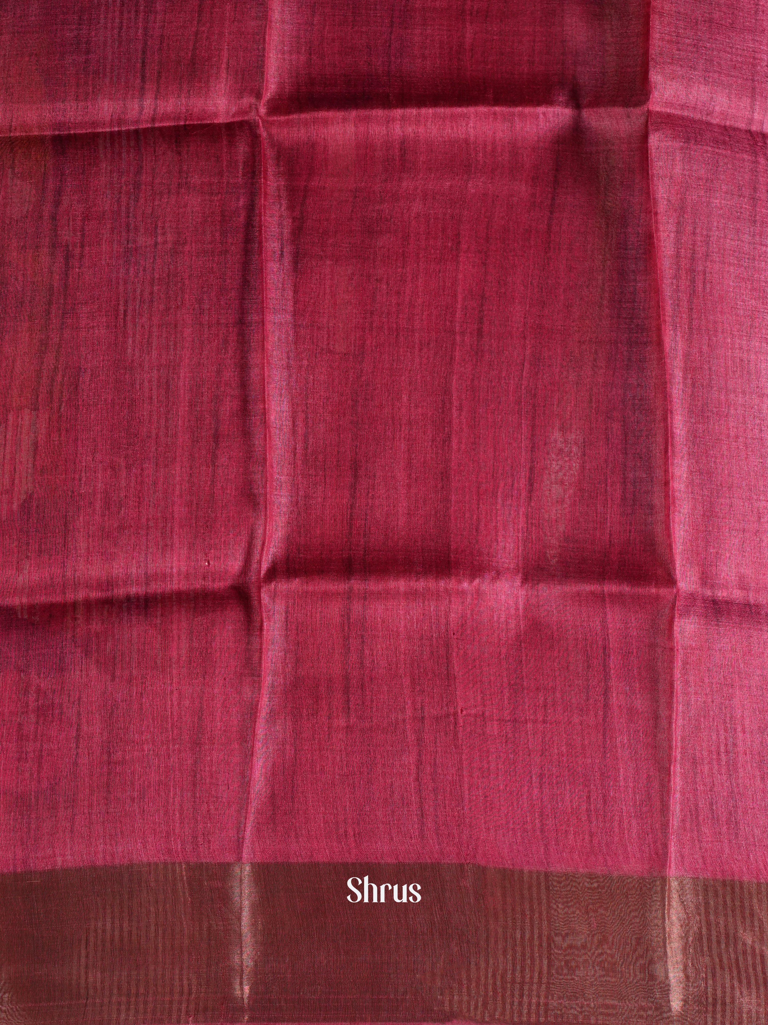 Black & Maroon - Tussar Saree - Shop on Shrus.com