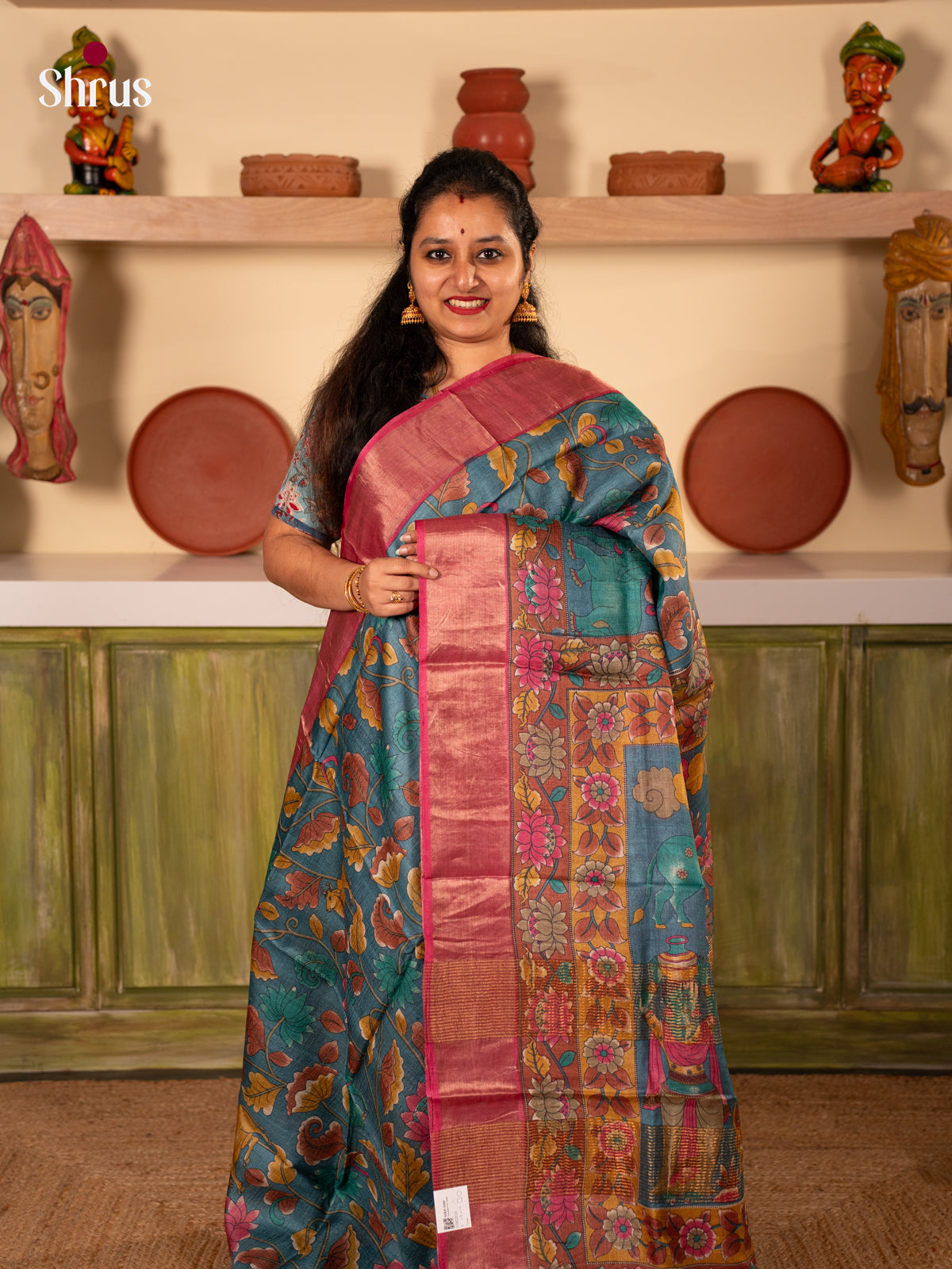 CJS22113 - Tussar Saree - Shop on Shrus.com