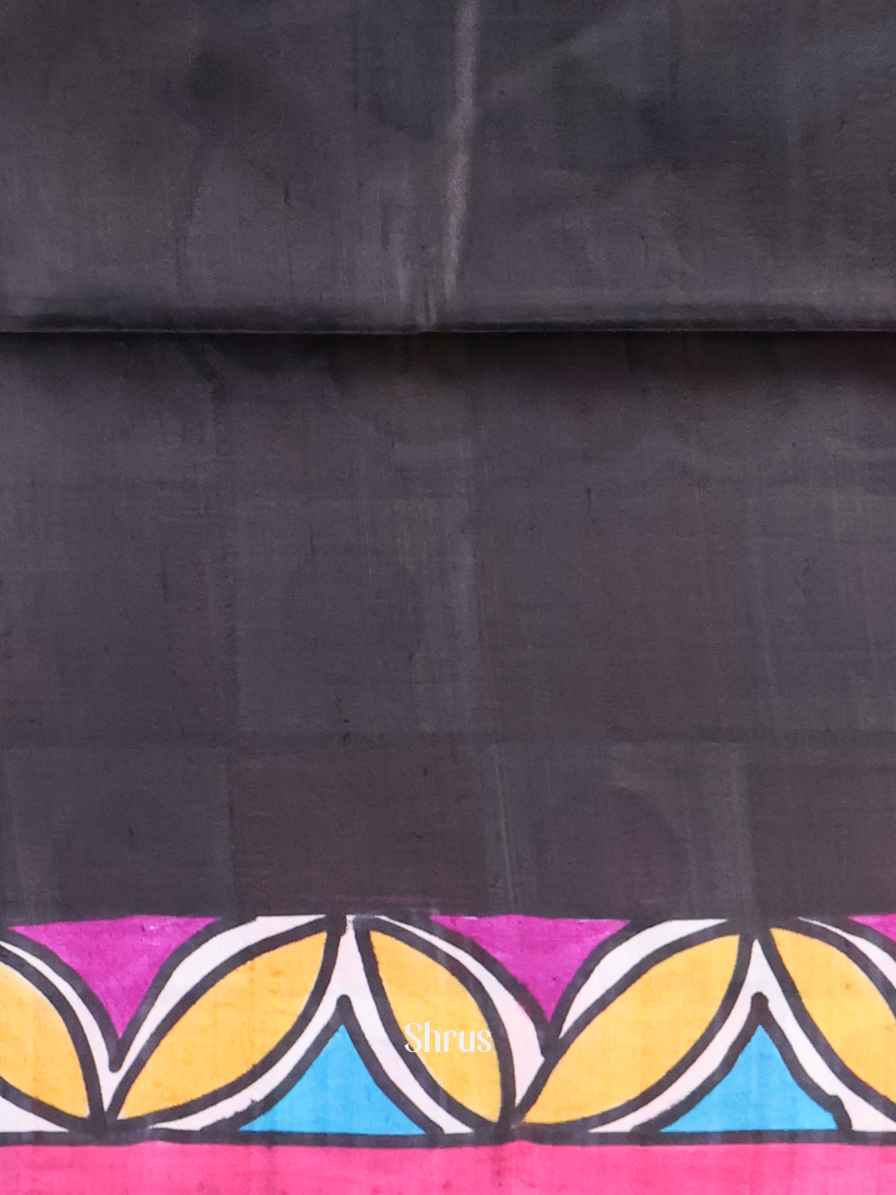 Black & Red- Murshidabad Silk Saree - Shop on Shrus.com