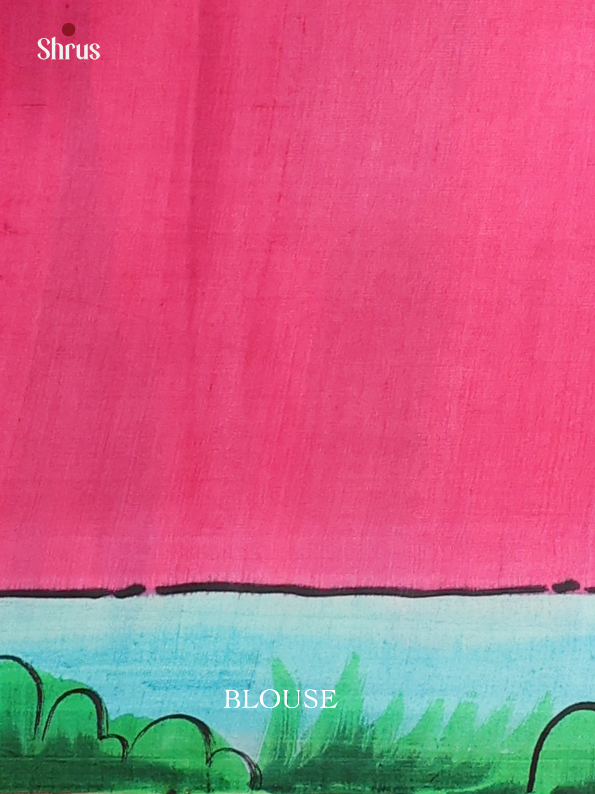 Blue & Purple- Murshidabad Silk Saree - Shop on Shrus.com